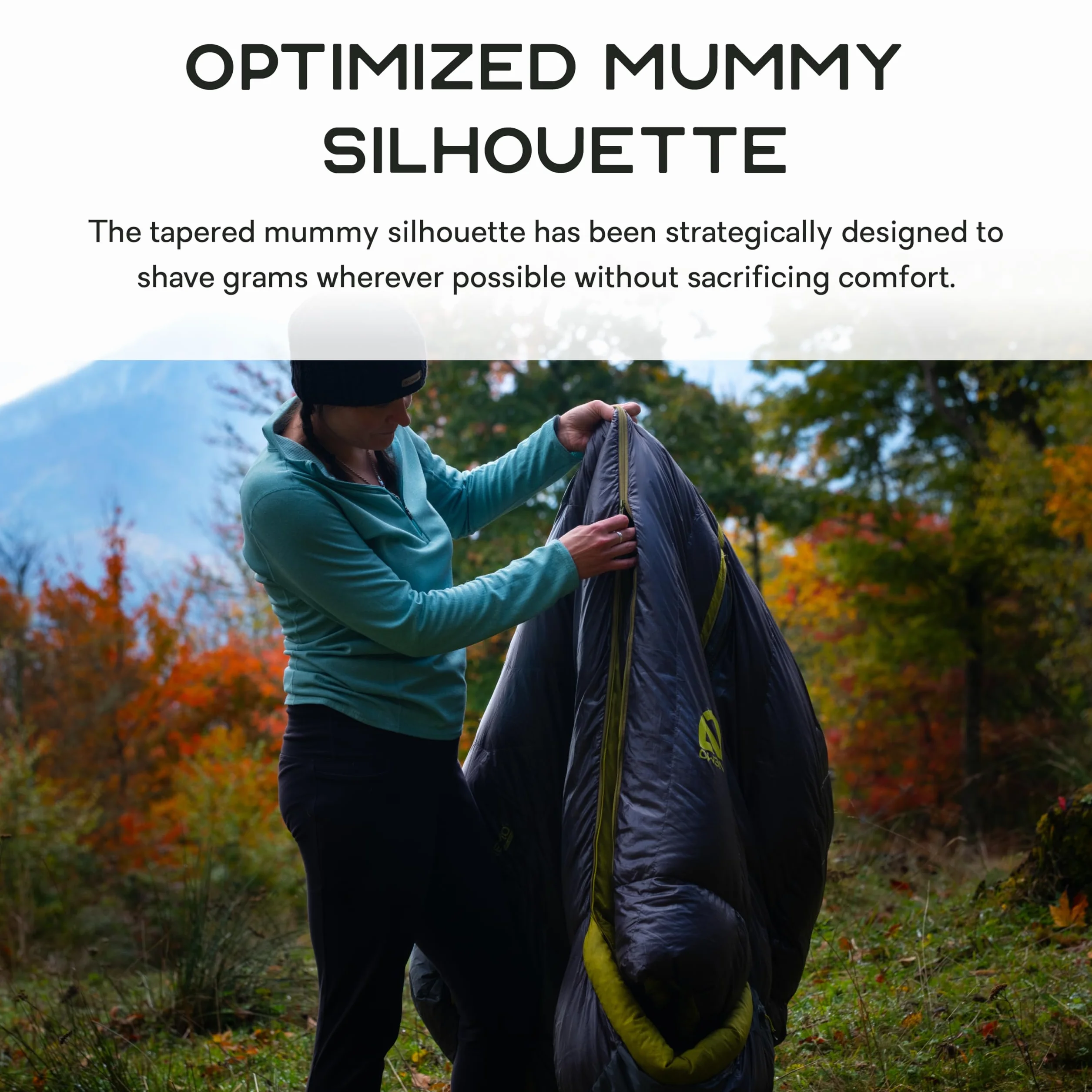 Coda Down Mummy Sleeping Bag | Unisex, Endless Promise, Fully Recyclable, Cold Weather