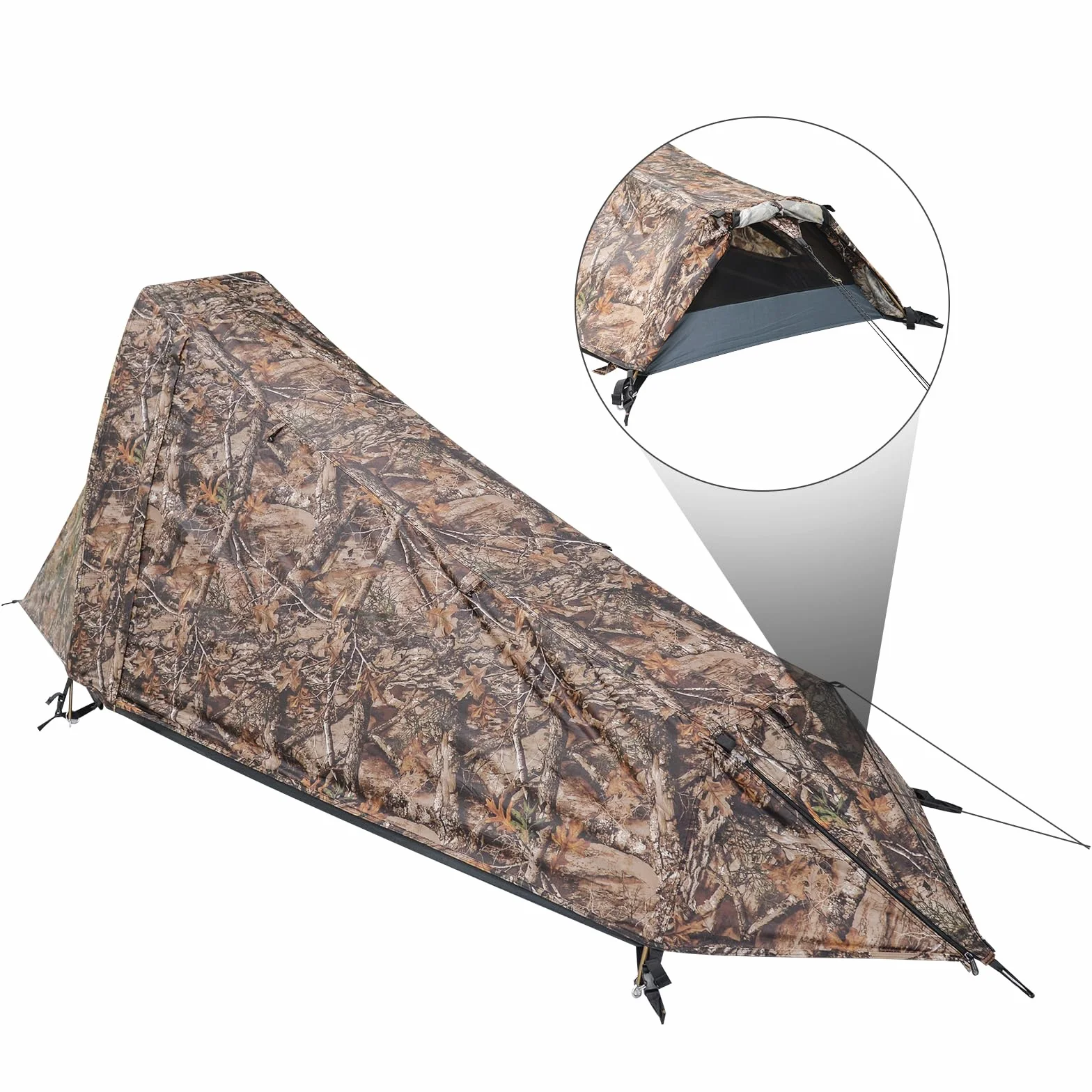 Ultralight Solo Bivy Tent, 1 Person Backpacking Tent for Camping | Lightweight & Waterproof Solo Tent, Aluminum Poles, Double-Wall, for Camping, Hiking, Hunting, Motorcycle Adventures