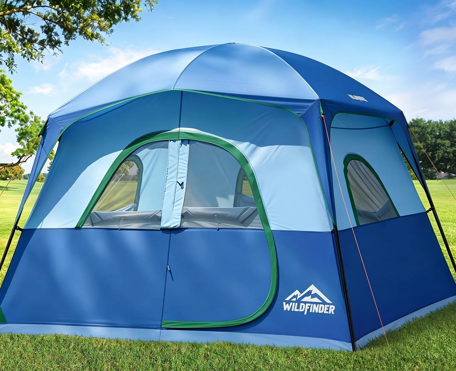 Camping Tent 6 Person, Family Tent with Rainfly | Double Layer,Waterproof & Windproof, Portable Easy Setup Tents for Camping, Suitable for Camping & Hiking