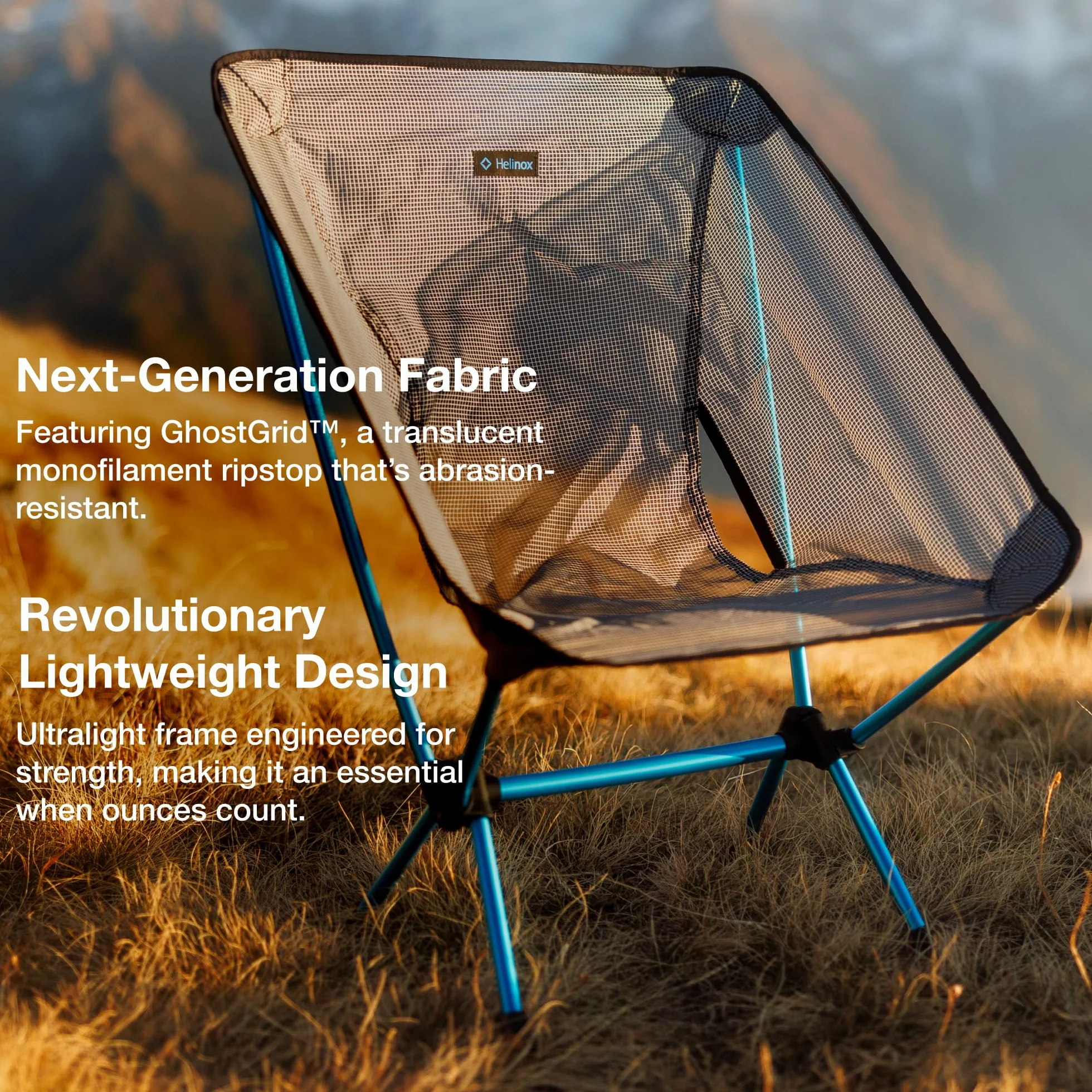 Chair Zero LT, 1.12 lbs Lightweight Camping Chair, Durable Ripstop, Compact Size, Portable and Packable Seat, Strong and Ultralight Frame, Backpacking Travel Essential, Melon
