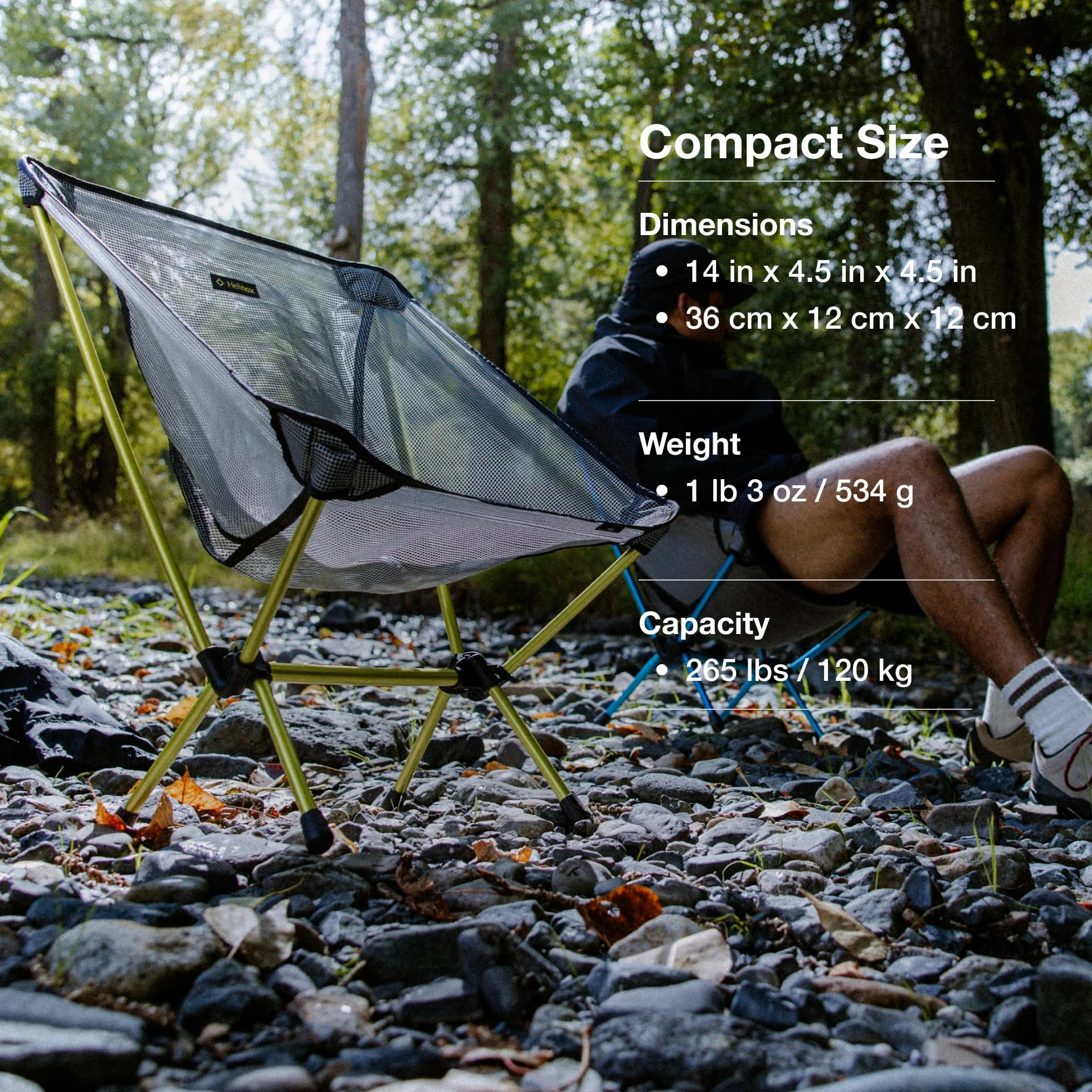 Chair Zero LT, 1.12 lbs Lightweight Camping Chair, Durable Ripstop, Compact Size, Portable and Packable Seat, Strong and Ultralight Frame, Backpacking Travel Essential, Melon