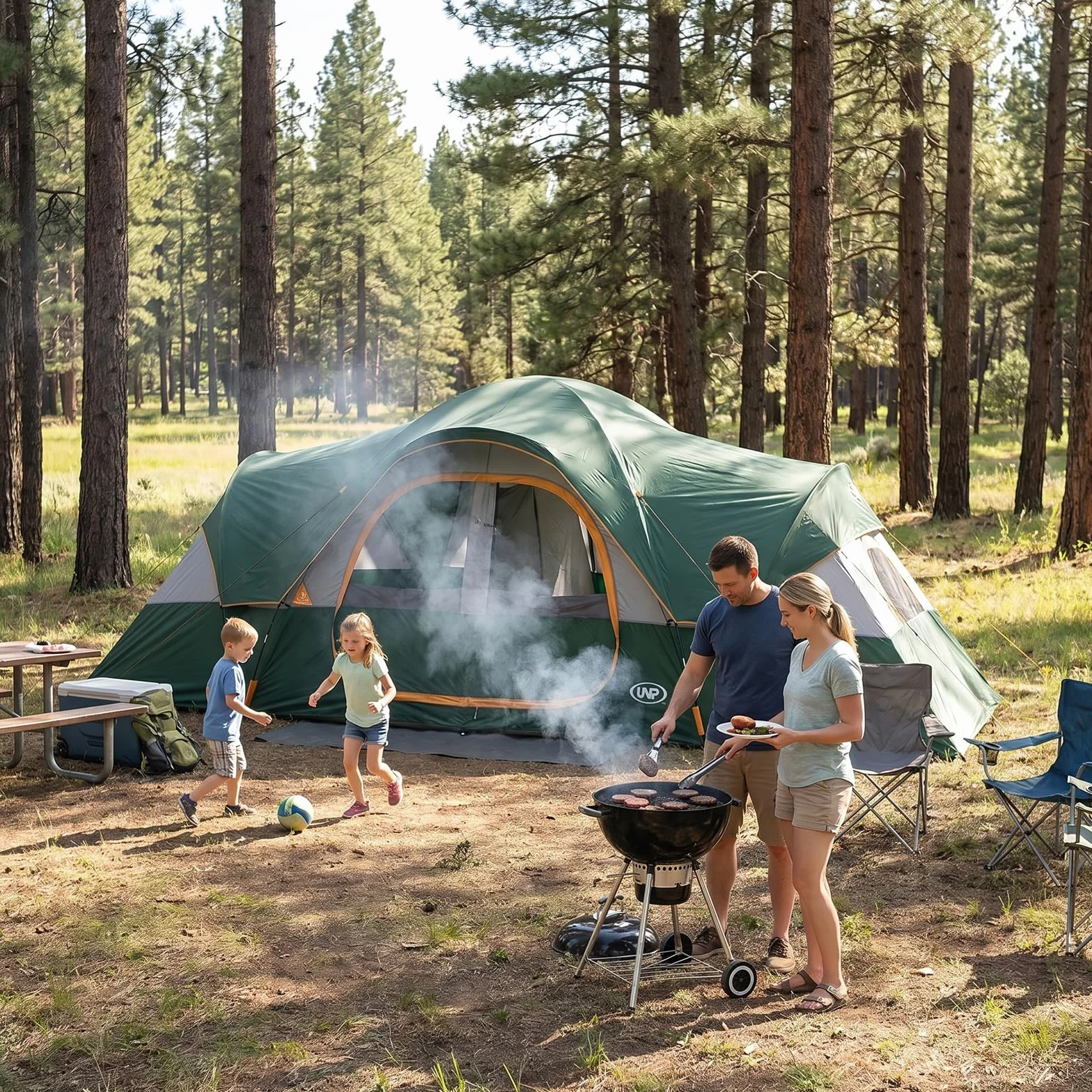 10 Person Tents for Camping Family Outdoor Camping Tent | 2 Rooms with Rainfly, Waterproof 5 Large Mesh Windows Size 18ft x 9ft x78in