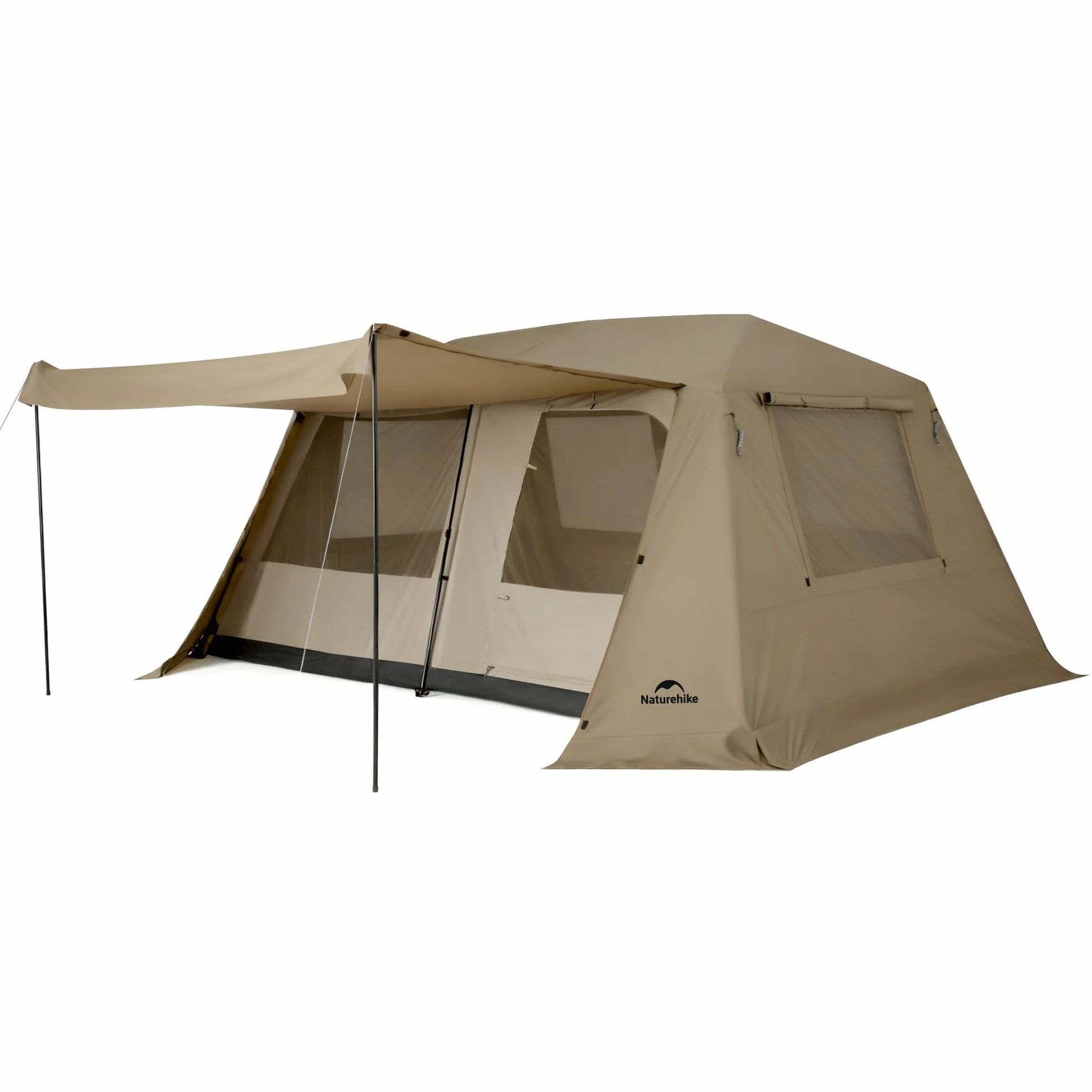 Village Lite Camping Tent, 60S Easy Setup Instant Tents for Camping, Double Layer 4/8 Person Tent with Full Rainfly