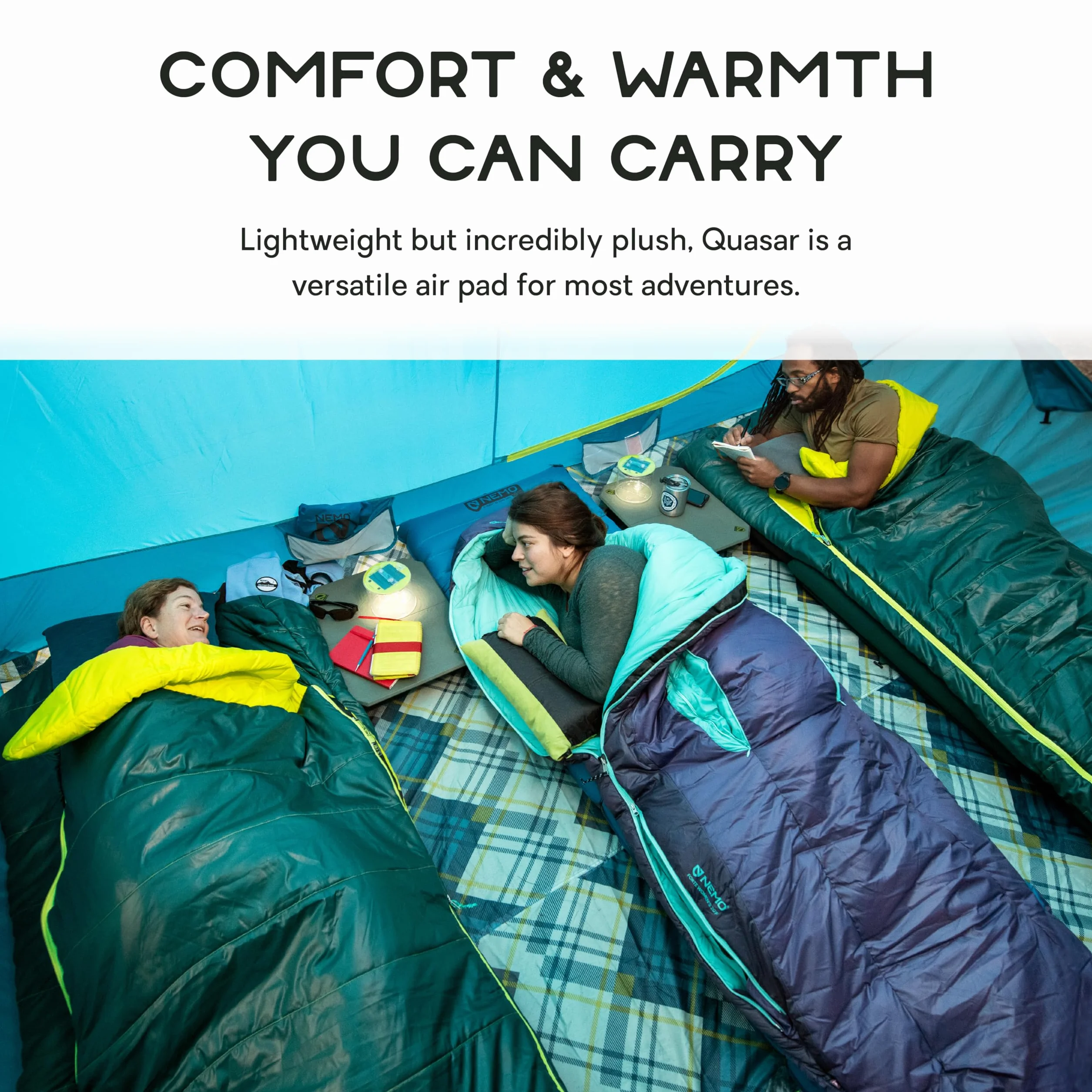 Quasar 3D Sleeping Pad | Lightweight, Insulated, Inflatable, Camping, Backpacking