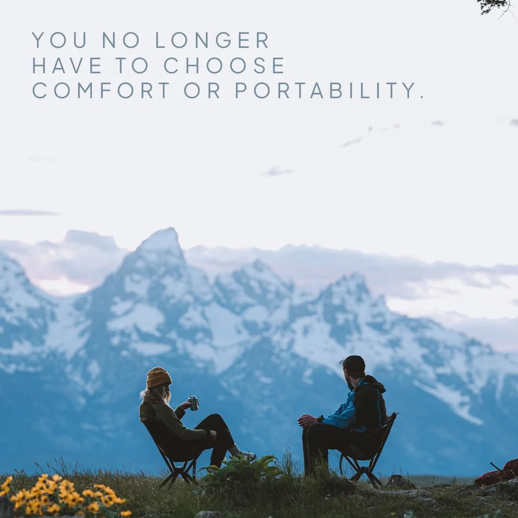 ClassiQ 2-Pack Camping Chairs with Free Carry Bag, Portable, Black | Quick-Setup Portable Camping Chair, Lightweight Compact Folding Chair for Beach, Hiking & Outdoors, 400 lb Capacity