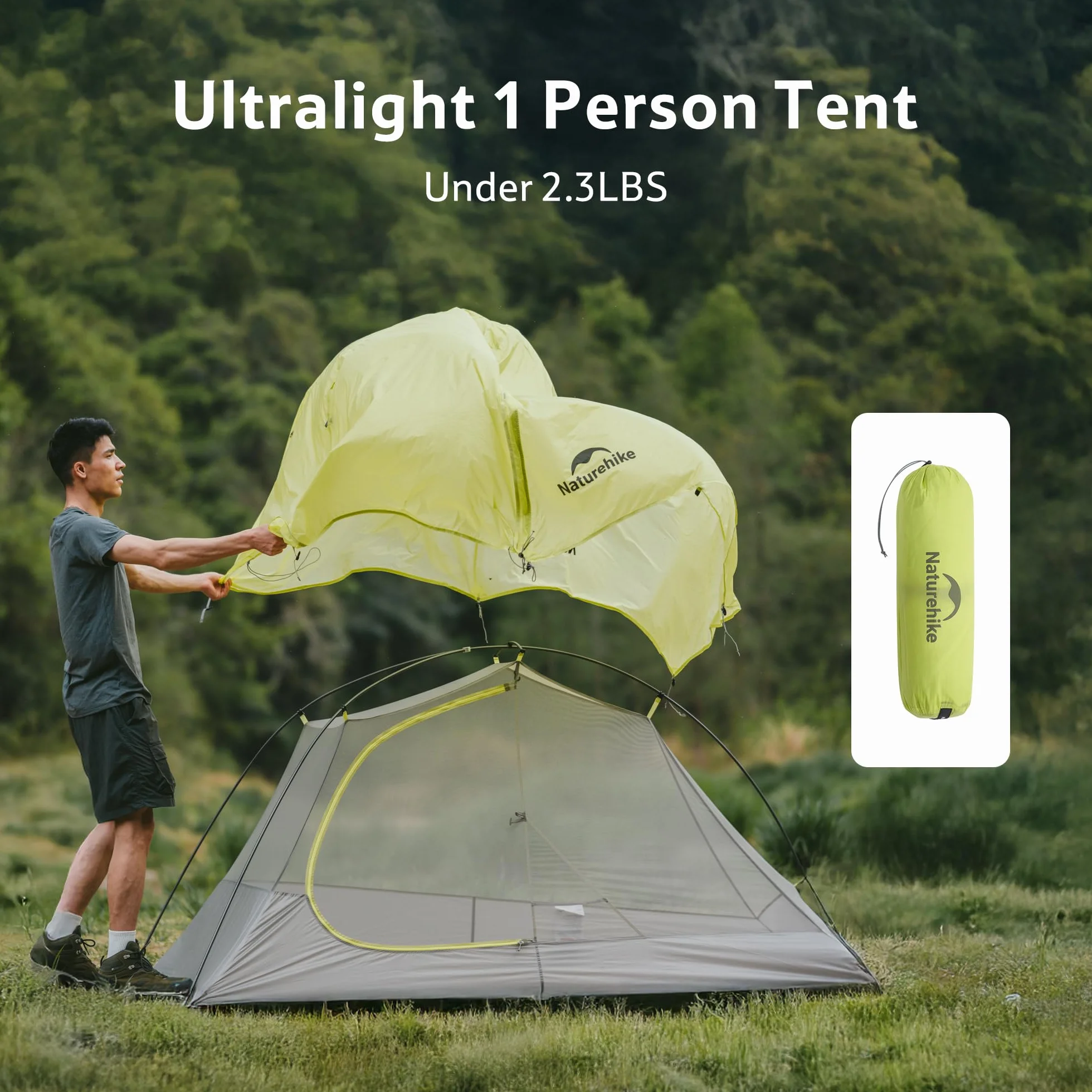 Star Trail Ultralight Backpacking Tent, 2.3lb One Person Tent, 2.76 lb 2 Person Tents for Camping
