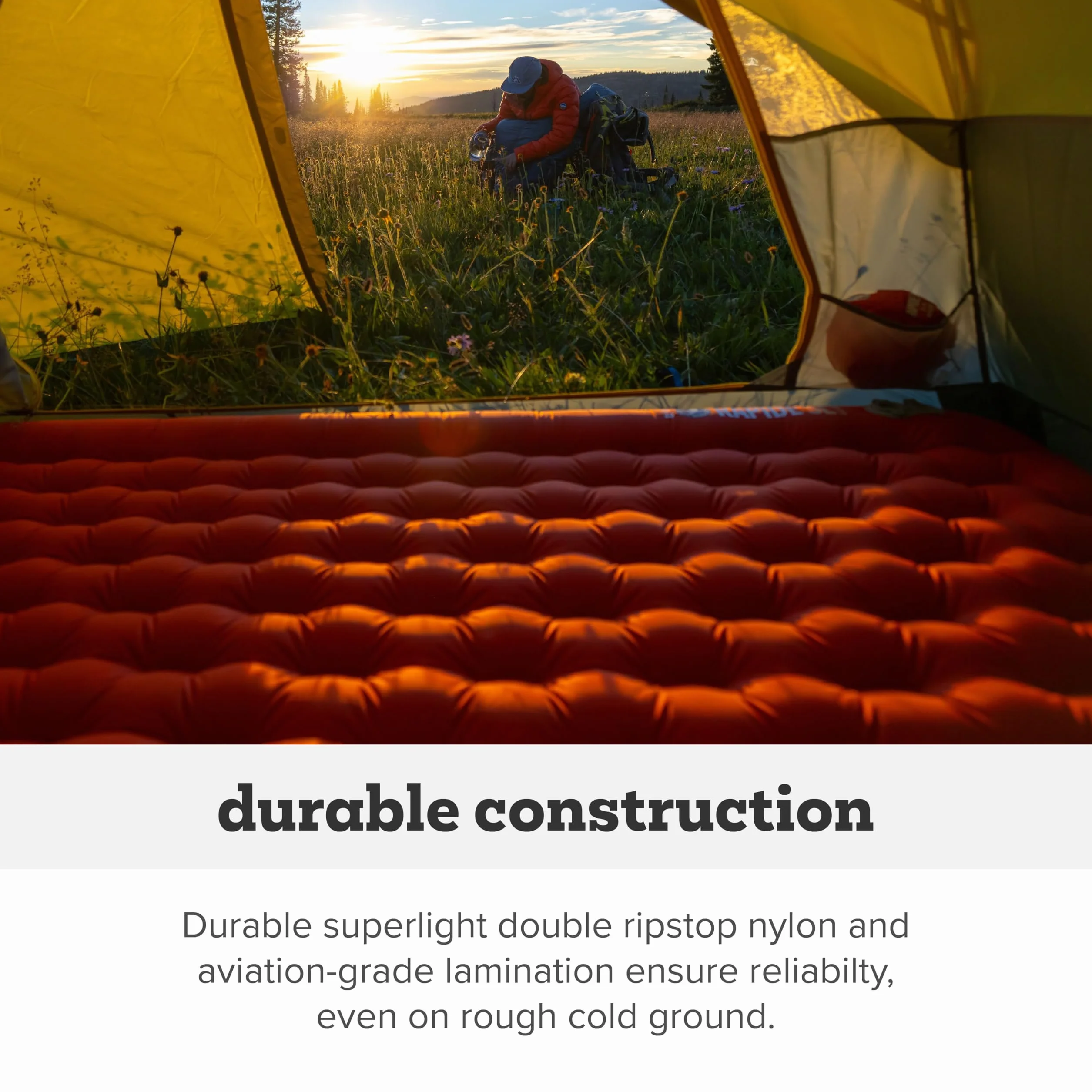 Rapide SL - Insulated Sleeping Pad, Regular (20X72) | Ultralight, compact design for all-season backpacking and hiking with a Pumphouse inflation sack and heat-reflective film
