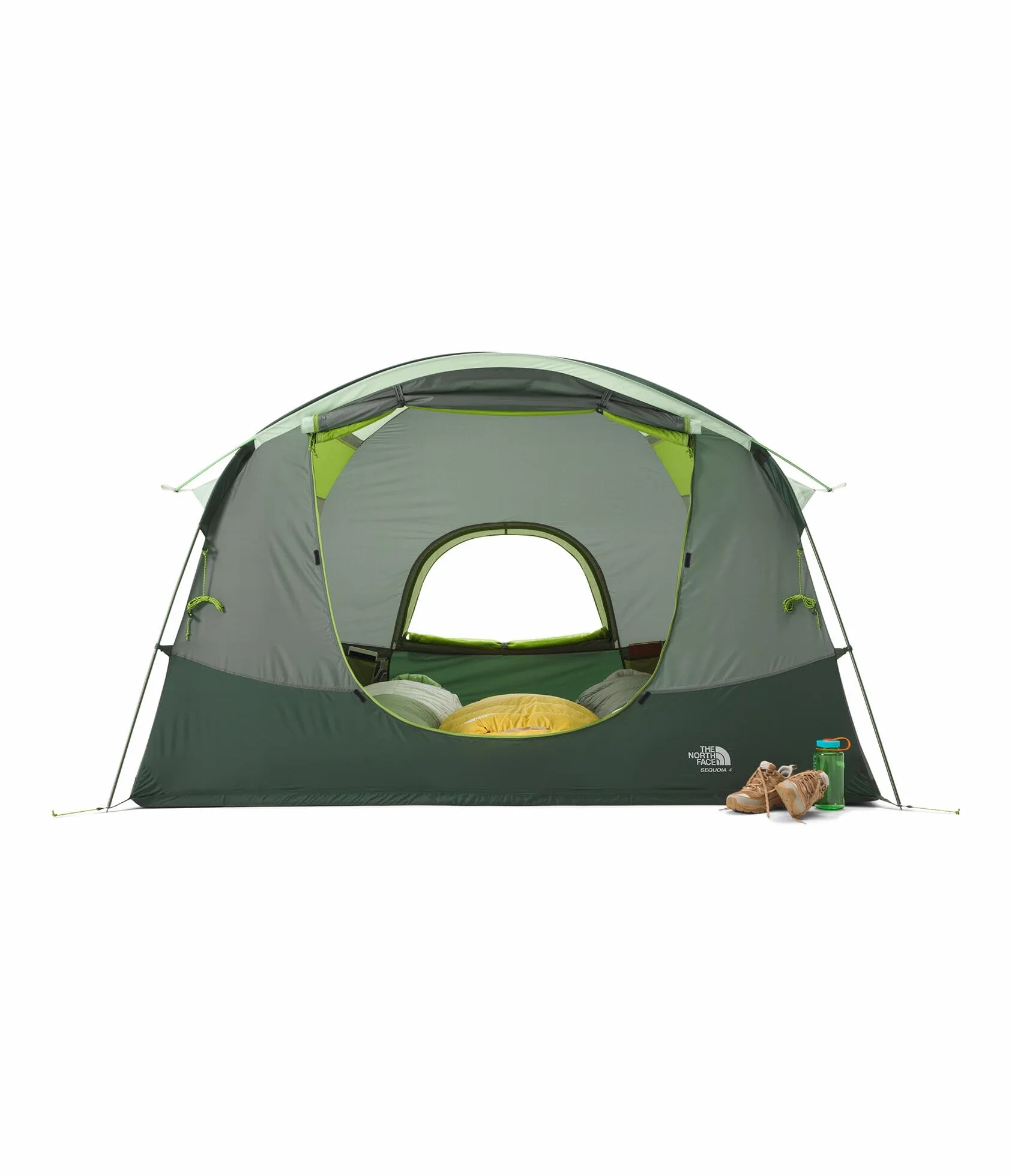Sequoia 4 WP 4-Person Camping Tent, Agave Grn, OSFA | Four-Person Waterproof Camping Tent, Spacious & Easy to Set Up, 2 Zipper Doors