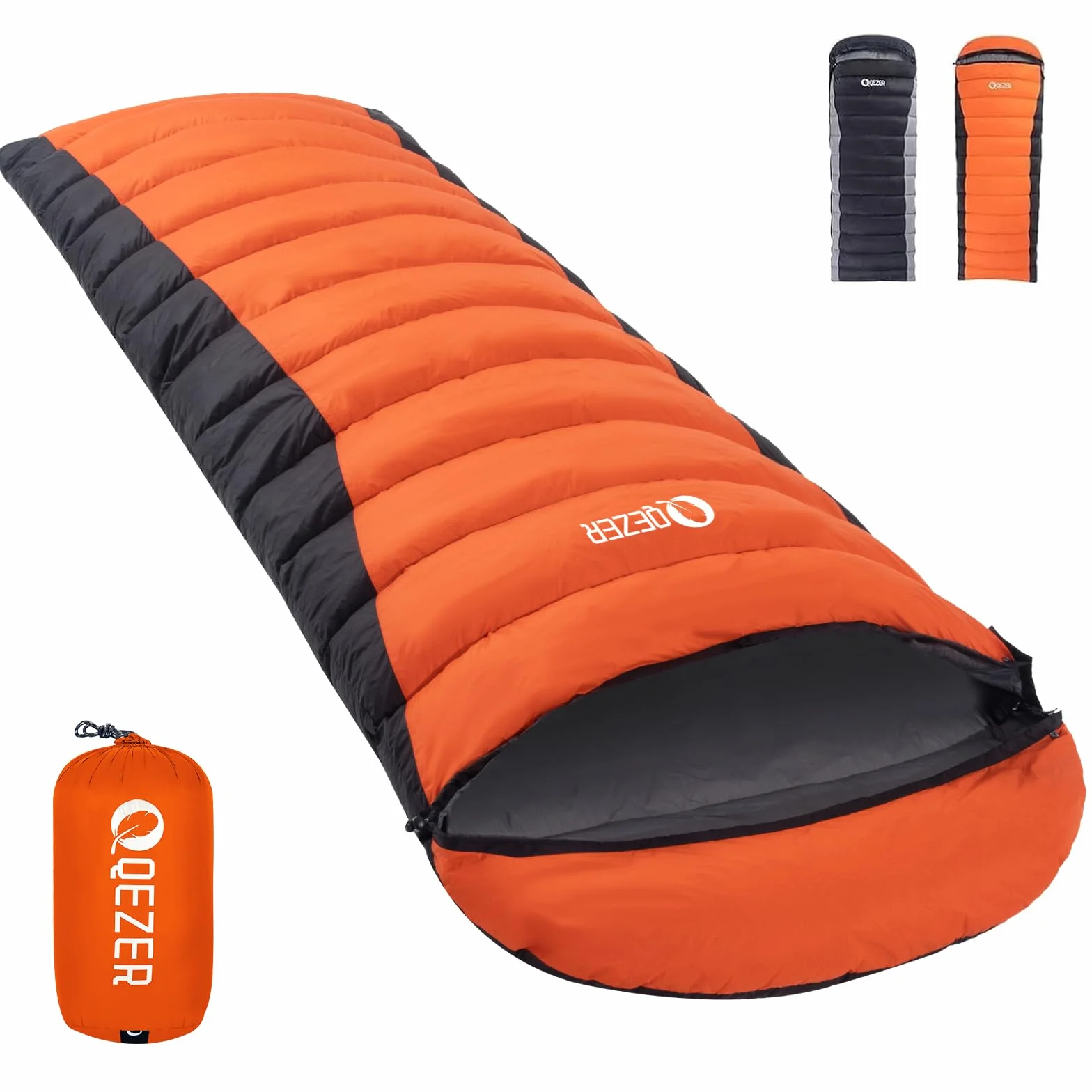 Down Sleeping Bag for Adults, 600FP Cold Warm Weather Backpacking | 4-Season Use,600 Fill Power Down,Ultralight Compact Carry,Camping Hiking Backpacking