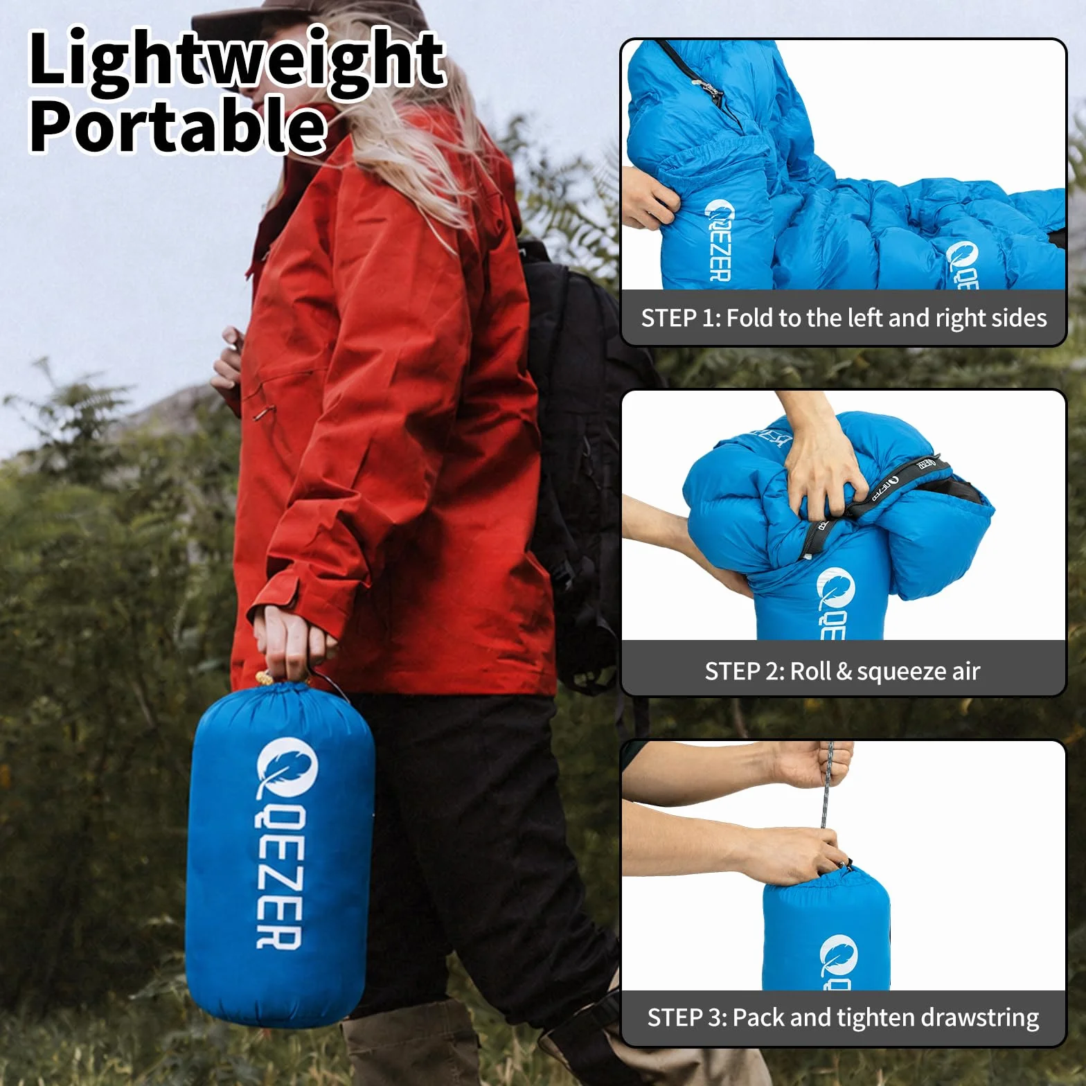 Ultralight Down Sleeping Bag for Adults, 600 Fill Power Backpacking | Warm And Cold Weather, 600 Fill Power Down, Compact Carry, Hiking Camping Backpacking
