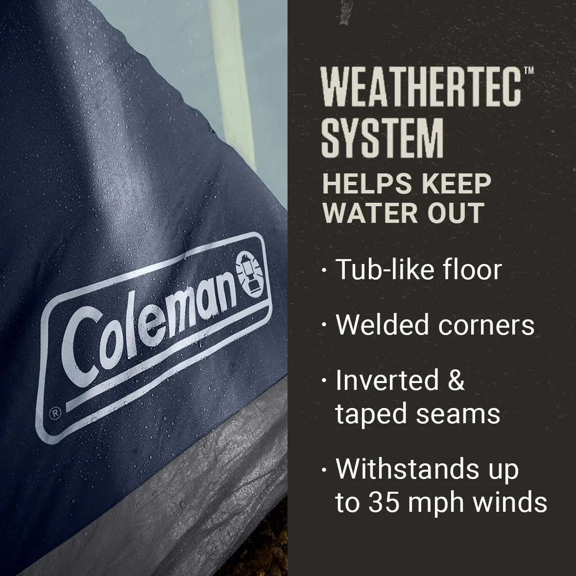 Skydome XL Large Family Tent with 5 Minute Setup, Weatherproof Tent with Rainfly & Carry Bag, Fits Multiple Queen Airbeds, Made of PFAS-Free Materials