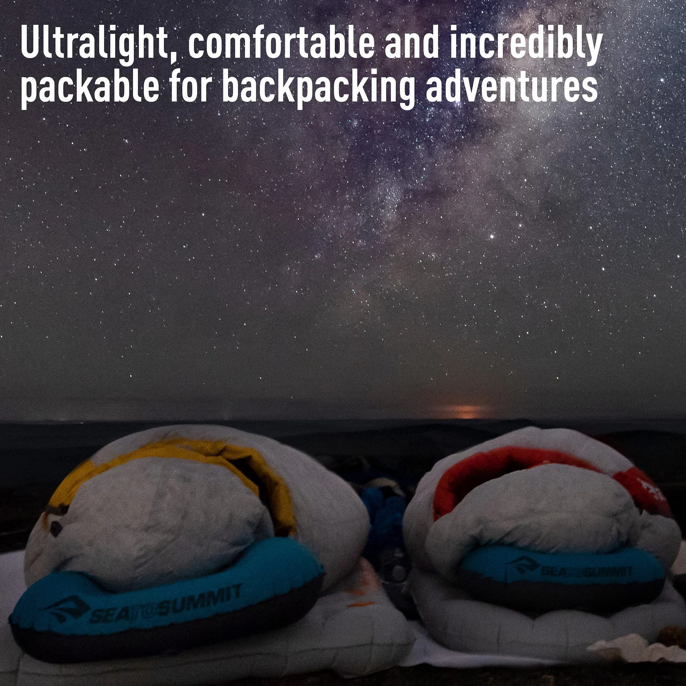 Aeros Ultralight Inflatable Camping and Travel Pillow, Deluxe, Grey