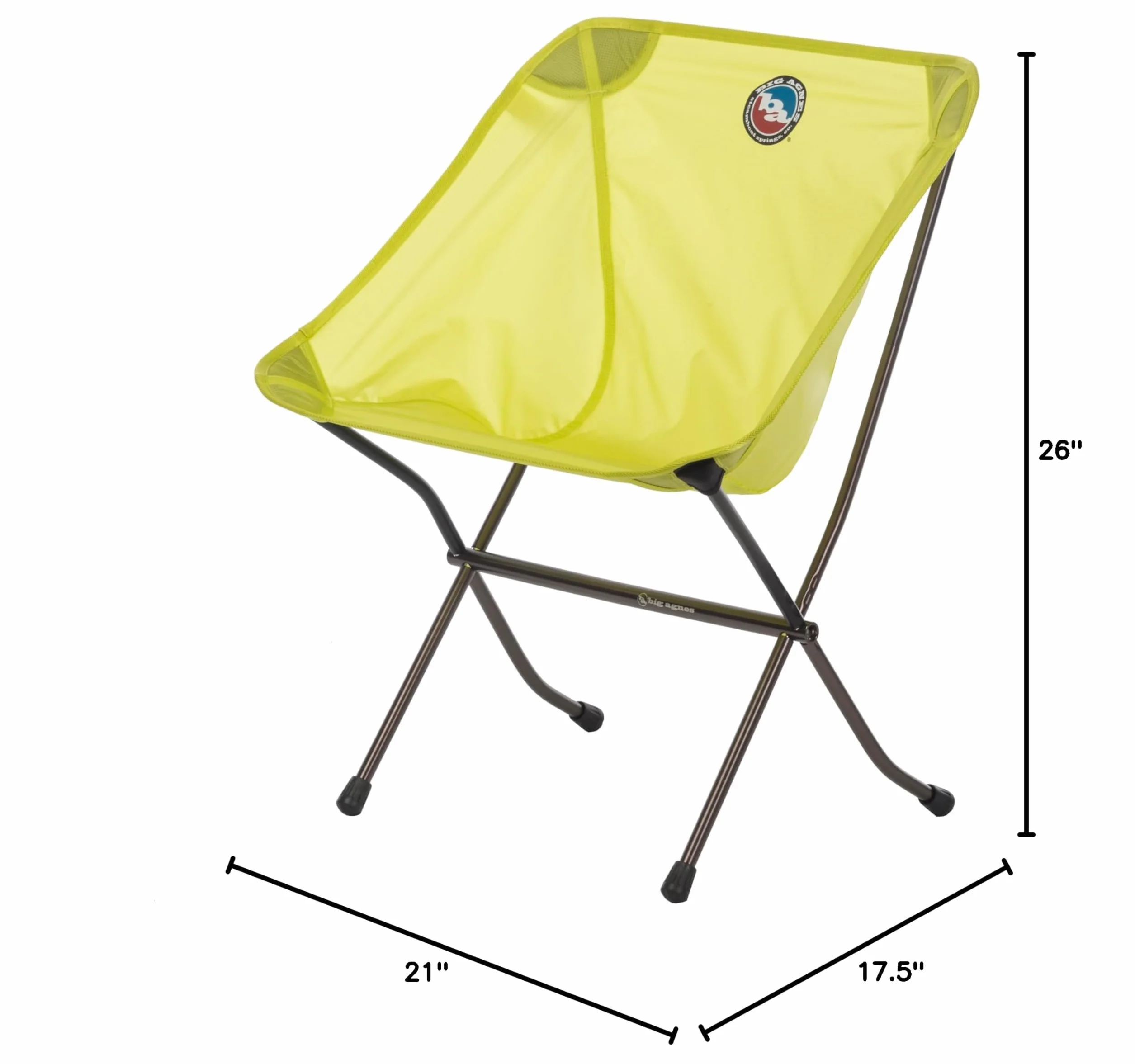 Skyline UL - Ultralight Camping Chair, Evening Primrose | Deep, wide seat and patented hub-less aircraft aluminum frame provide comfort for backpackers and campers