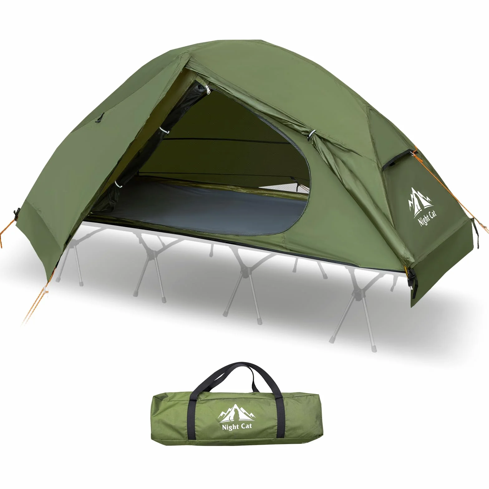 1-Person Camping Tent: Lightweight Waterproof Hiking Tent for Adult Cot Not Included