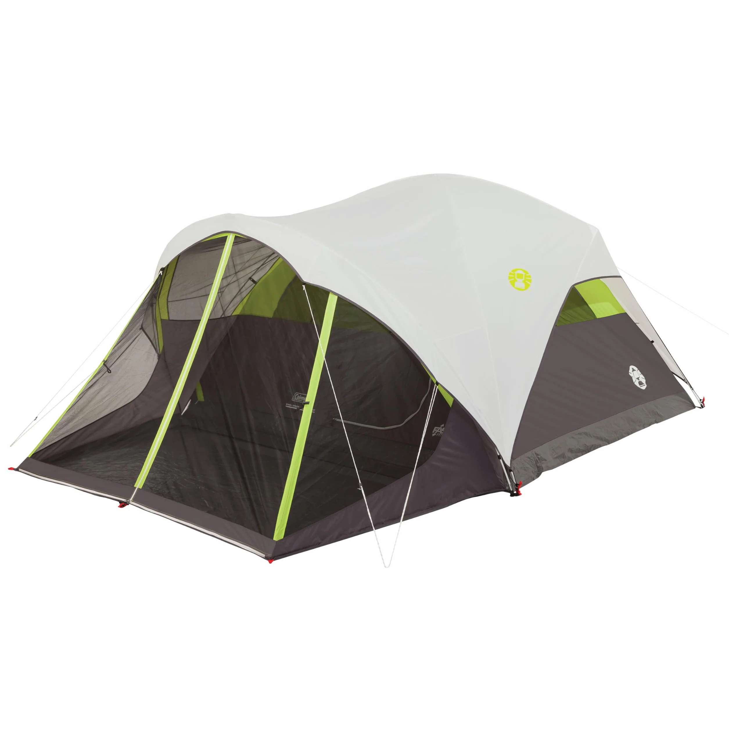 Steel Creek 6-Person Tent with Screened Porch & Integrated Rainfly, Weatherproof Tent with Screen Room Sets Up in Minutes, Fits Queen-Size Airbed