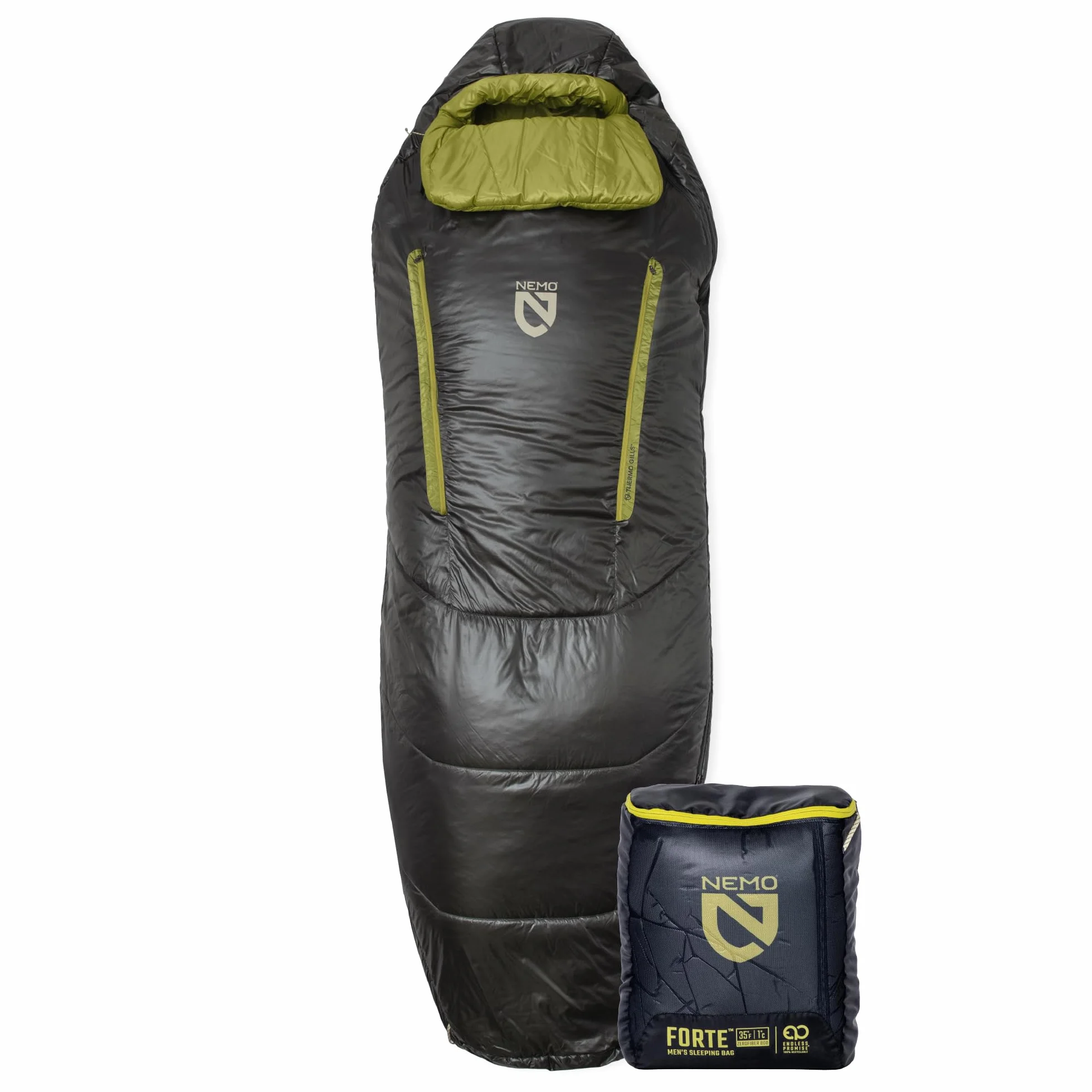 Forte Synthetic Sleeping Bag | Men's & Women's, Endless Promise, Spoon Shape, Side Sleeper, Backpacking