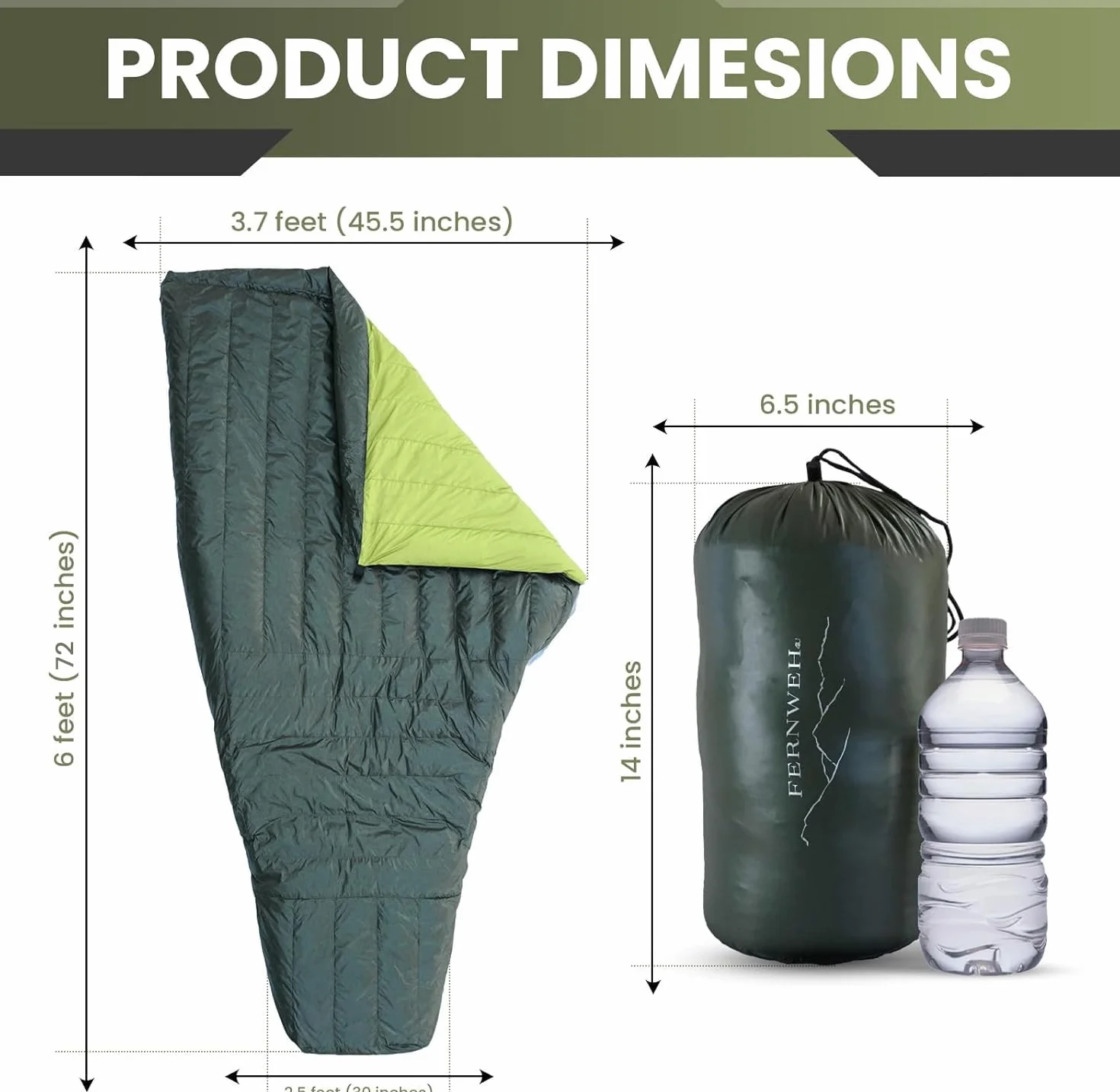 Ultralight Sleeping Bag Top Quilt 850 Down Ultralight Backpacking Camping Blanket
