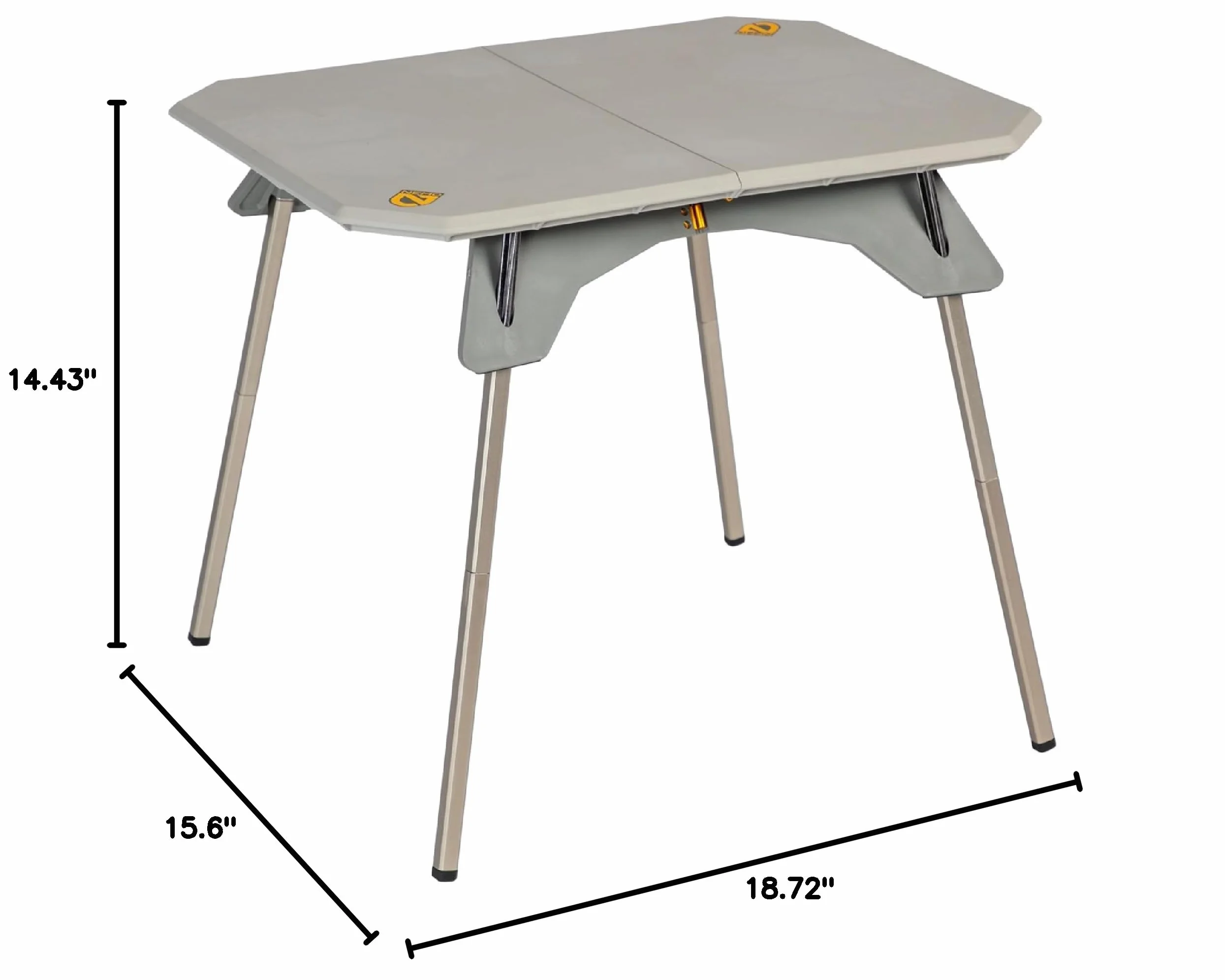 Moonlander Dual-Height Camp Table - Fog | Low, Side Table, Picnic, Packable, Durable, Camping, Backyard