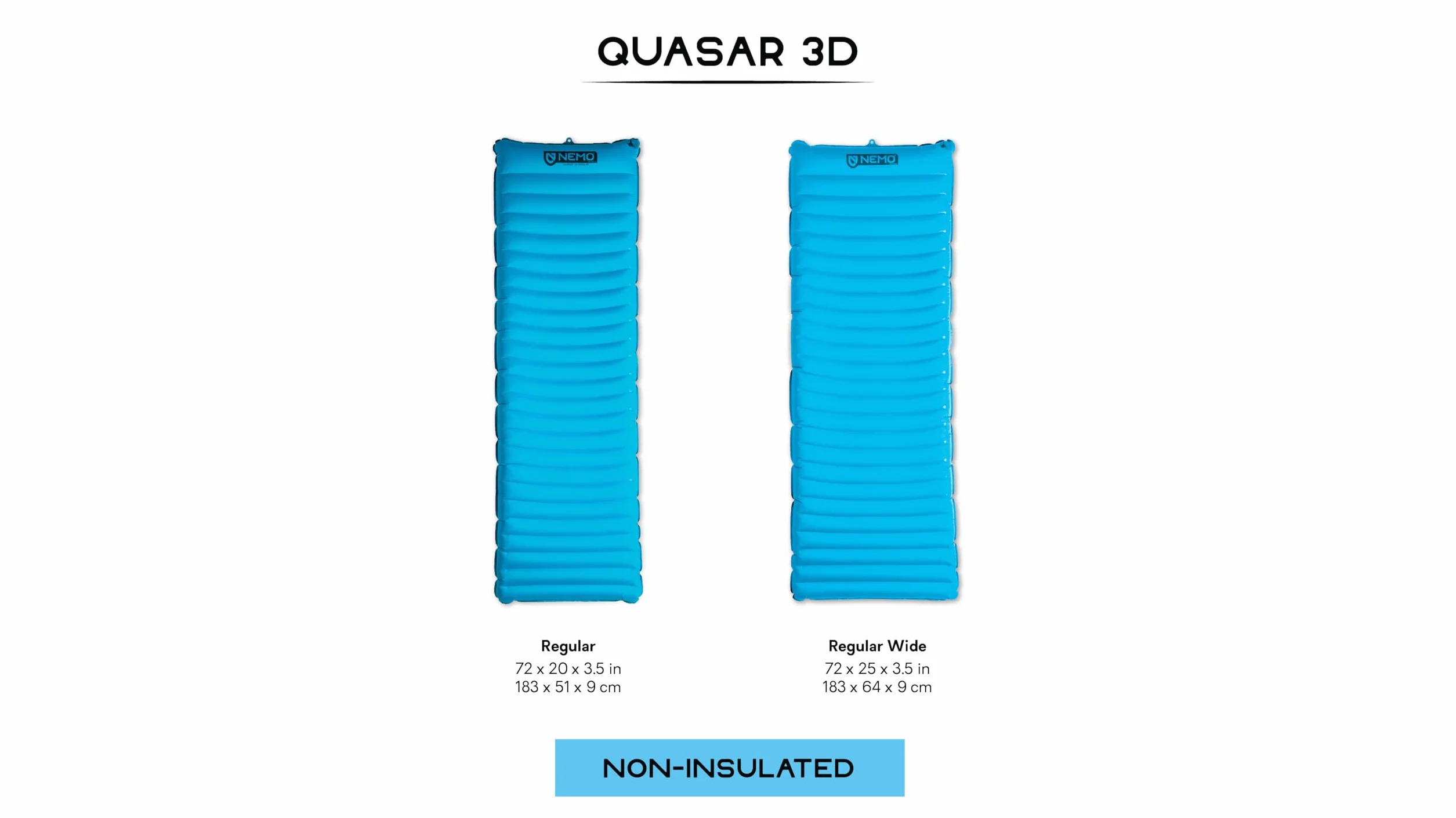 Quasar 3D Sleeping Pad | Lightweight, Insulated, Inflatable, Camping, Backpacking