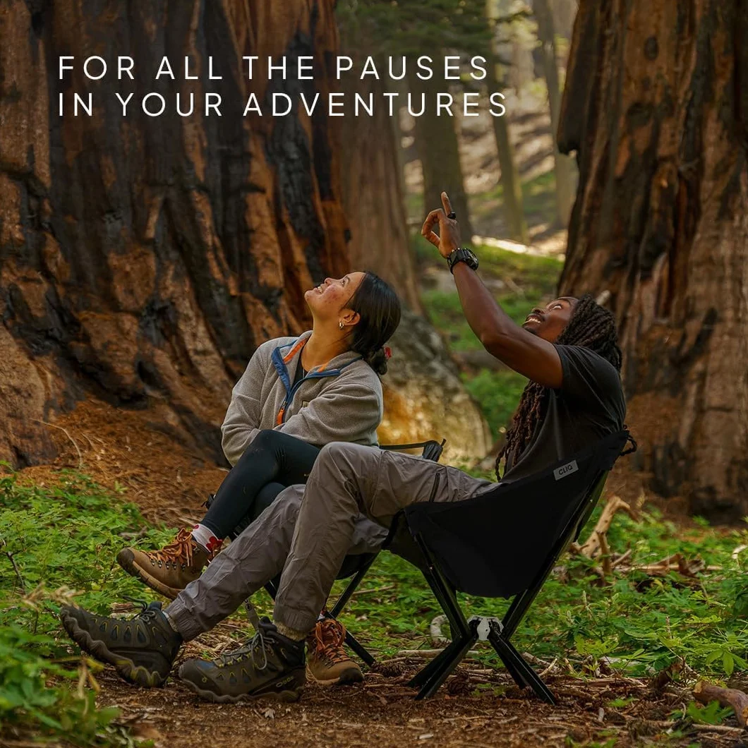 ClassiQ 2-Pack Camping Chairs with Free Carry Bag, Portable, Black | Quick-Setup Portable Camping Chair, Lightweight Compact Folding Chair for Beach, Hiking & Outdoors, 400 lb Capacity