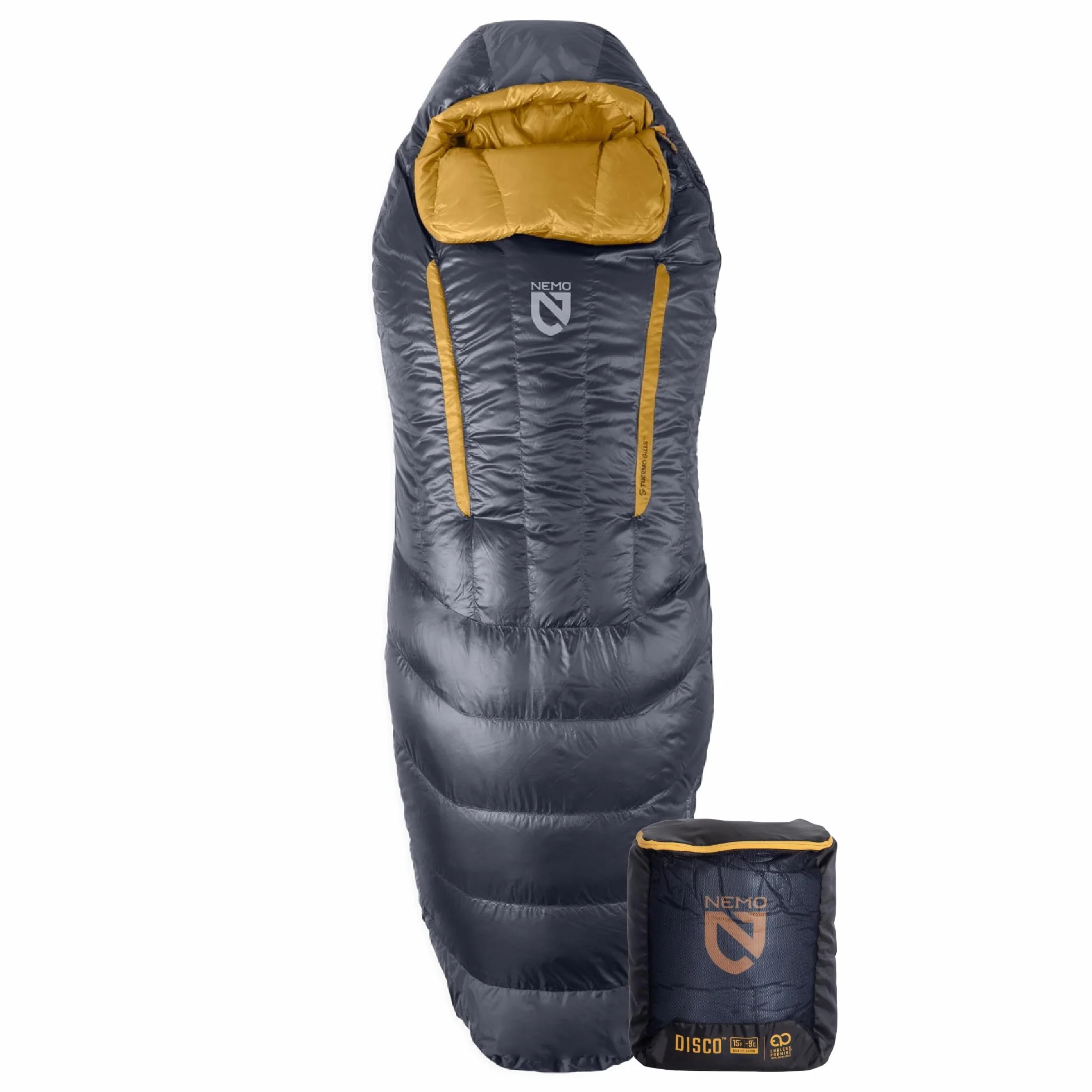Disco Down Sleeping Bag | Men's & Women's, Endless Promise, Spoon Shape, Side Sleeper, Backpacking