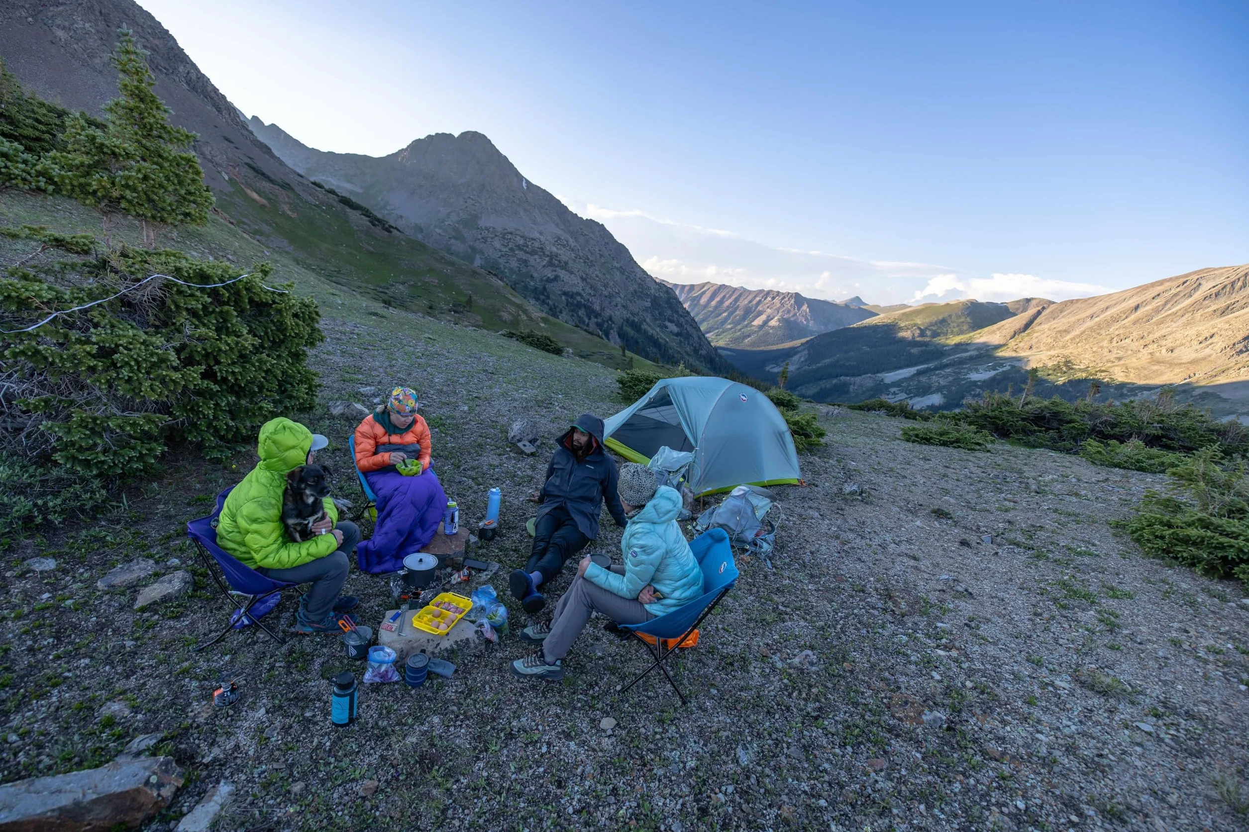 Skyline UL - Ultralight Camping Chair, Evening Primrose | Deep, wide seat and patented hub-less aircraft aluminum frame provide comfort for backpackers and campers