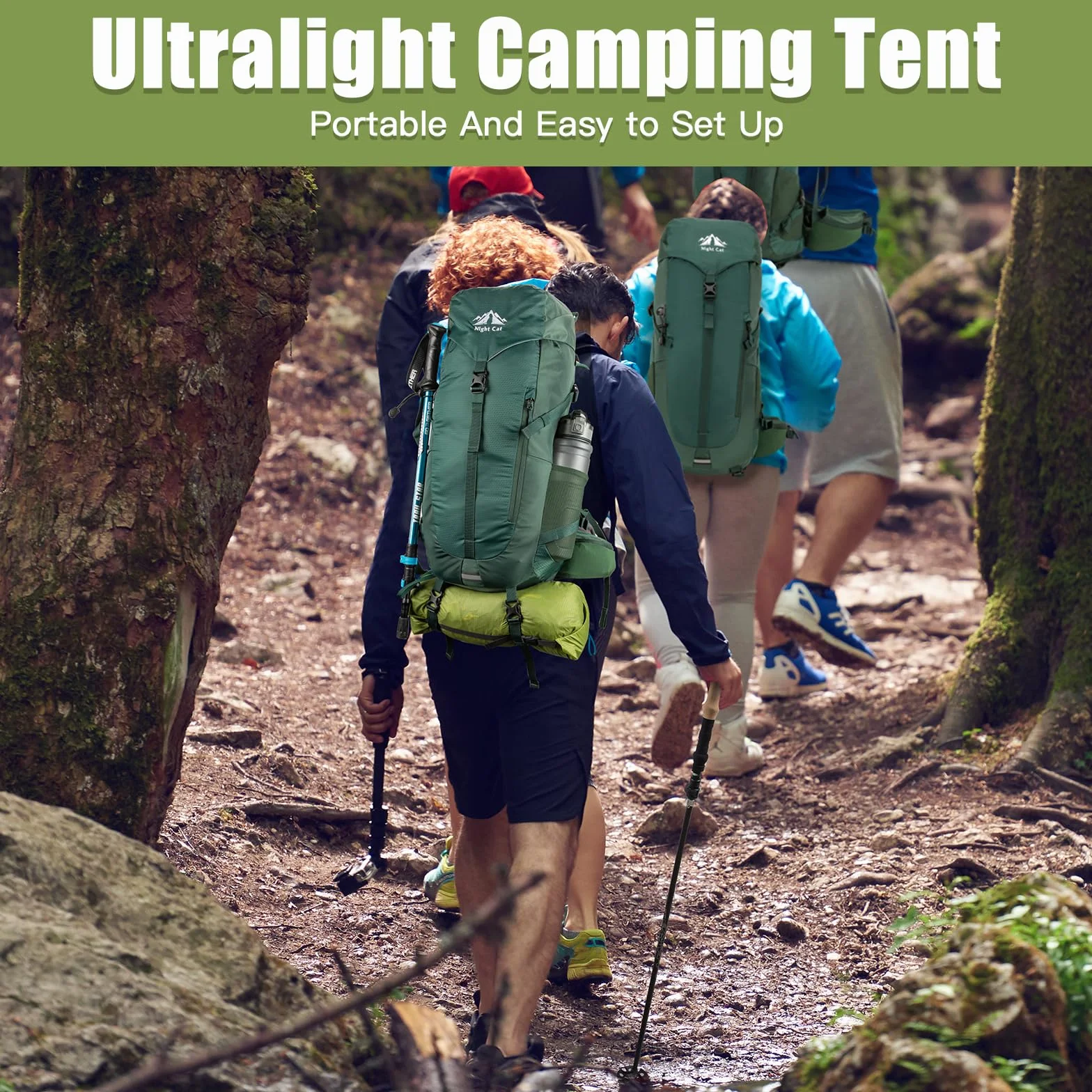 Ultralight Tent 1 Person for Professional Backpacker Hiker 2 LBS Only Lanshan Backpacking Bivvy Ground Tent Heavy Rain Waterproof Trekking Pole Not Included
