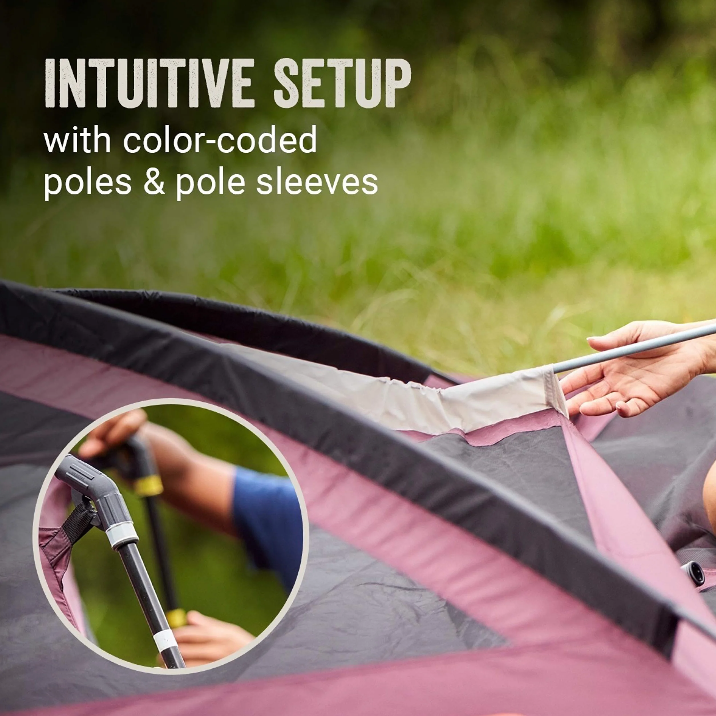 Skylodge Family Tent, Weatherproof XL Tent with Rainfly & Room Divider, Fits 4 Queen-Sized Airbeds, Made of PFAS-Free Materials