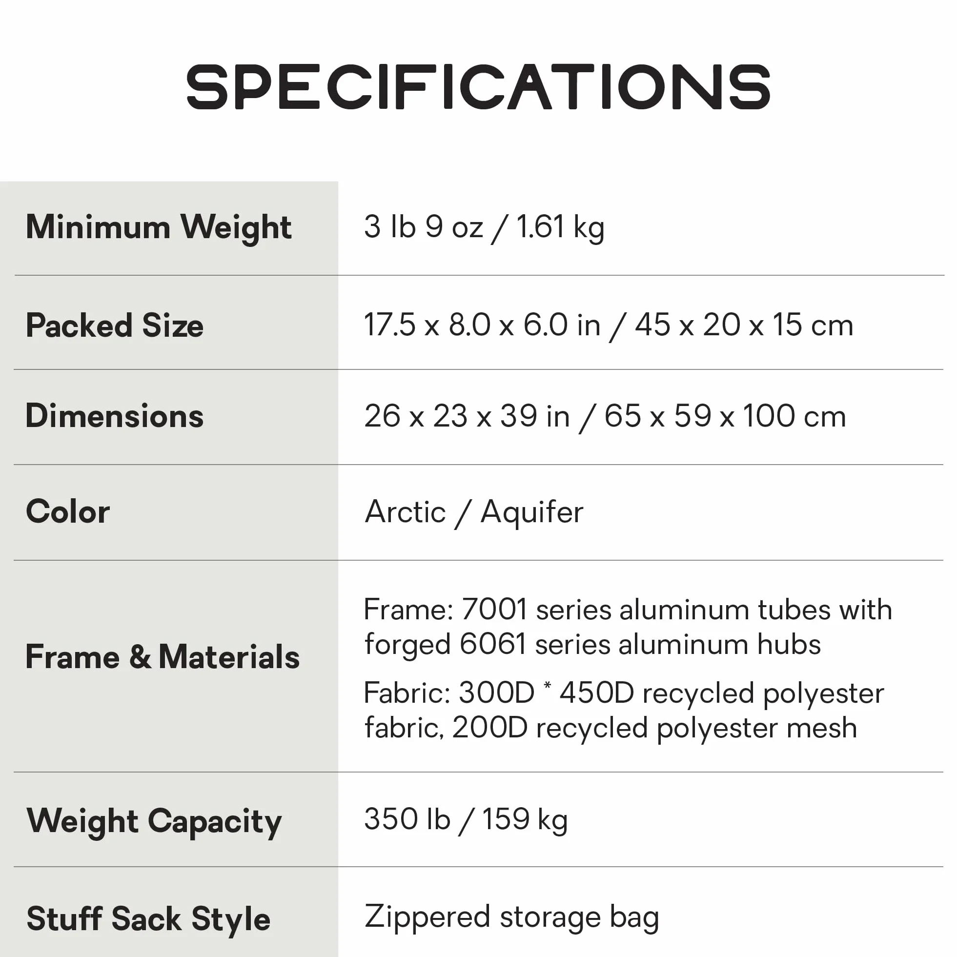 Equipment Satellite Reclining 'Anywhere' Camp Chair - Arctic/Aquifer | Lightweight, Packable, Neck Support, Platform Accessory, Sling Case