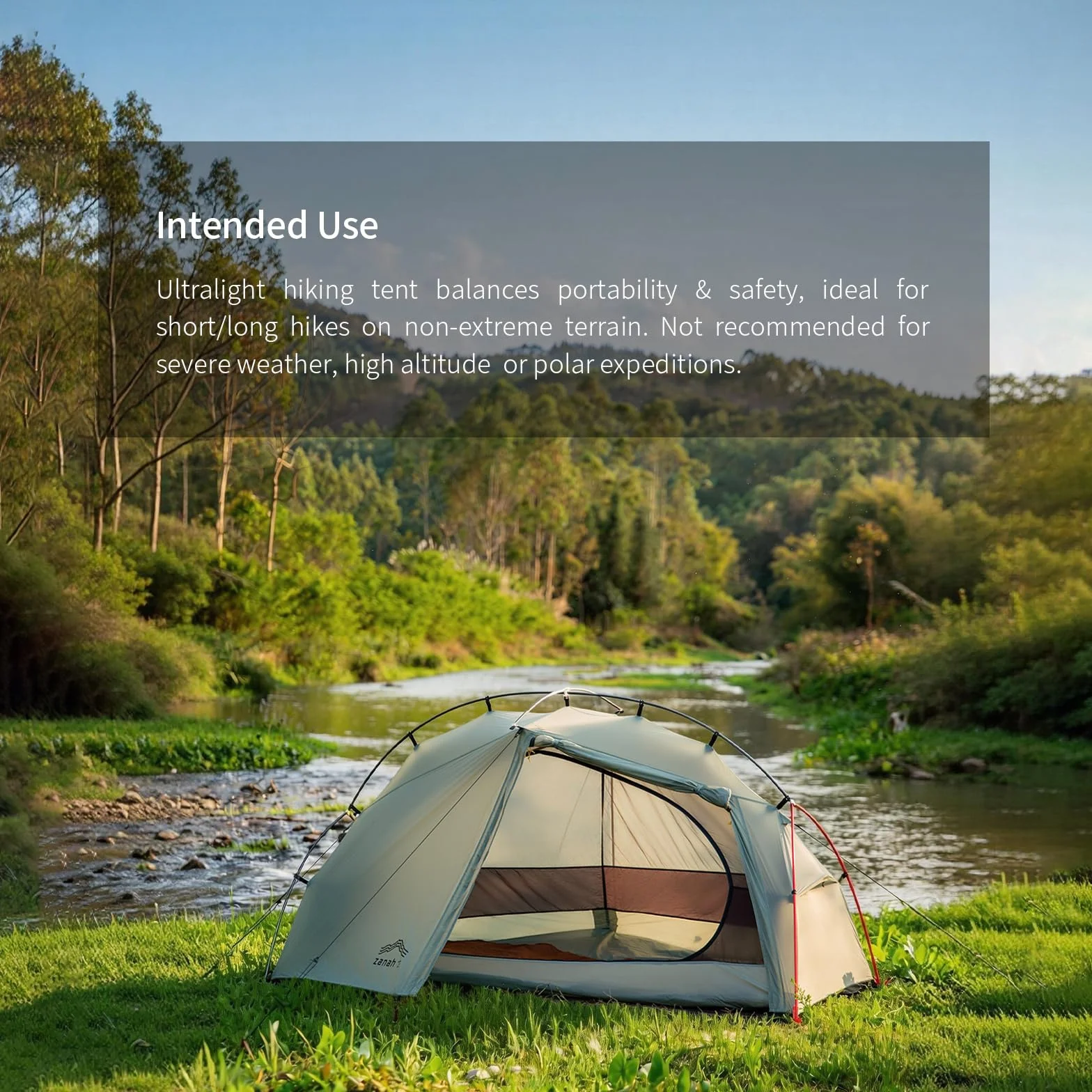 Ultralight 1 Person Backpacking Tent for Camping | 3-Season Waterproof Double-Wall Shelter | Full Aerospace Poles & 5000mm PU Ripstop Nylon with Convertible Vestibule Awning