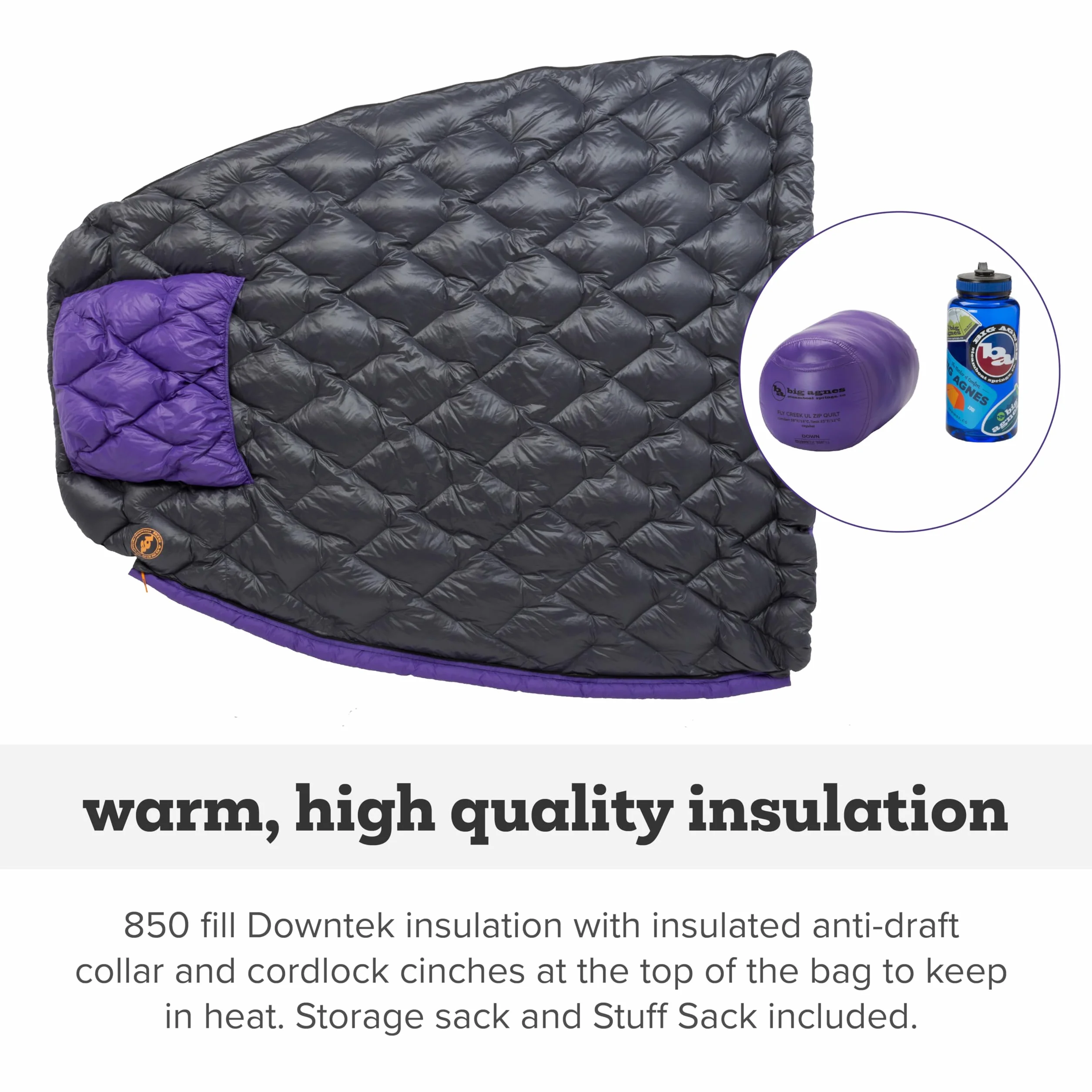 Fly Creek UL - Sleeping Bag and Quilt | Convertible sleeping bag and quilt with 850-fill down, ultralight design and ergonomic warmth for backpacking