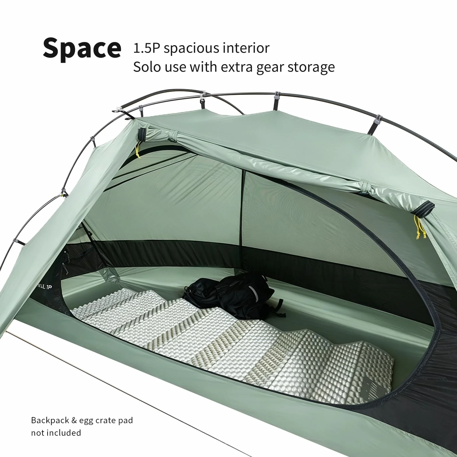 Ultralight 1 Person Backpacking Tent for Camping | 3-Season Waterproof Double-Wall Shelter | Full Aerospace Poles & 5000mm PU Ripstop Nylon with Convertible Vestibule Awning