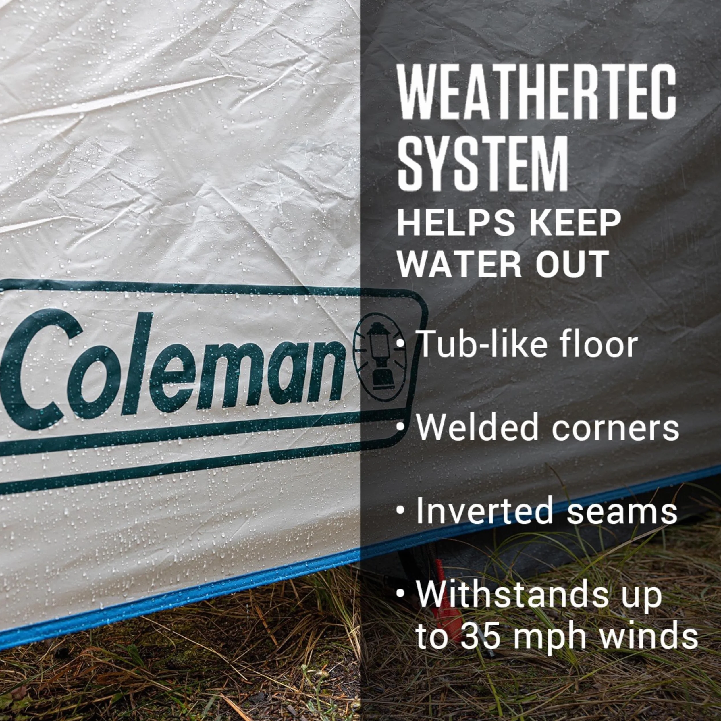 Weatherproof 4-Person Cabin Tent with Screened Porch, Screen Room Adds 35% More Space, Rainfly Included, 10-Minute Setup
