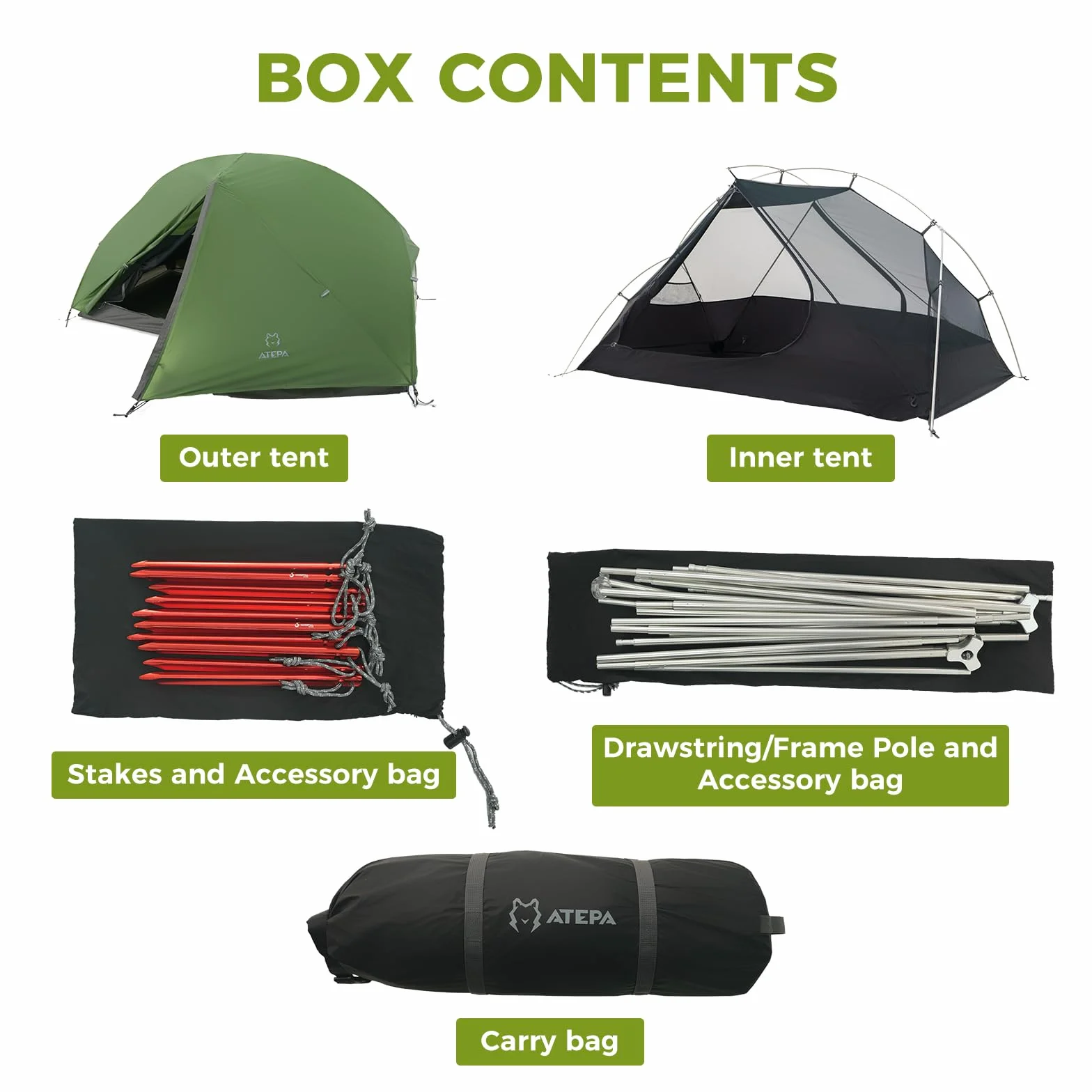 Voyage 1-2 Backpacking Tent, Ultralight 20D SilNylon 4 Season Camping Tent, 4000mm Waterproof Freestanding Tent with Expandable Vestibule for Hiking, Bikepacking & Mountaineering