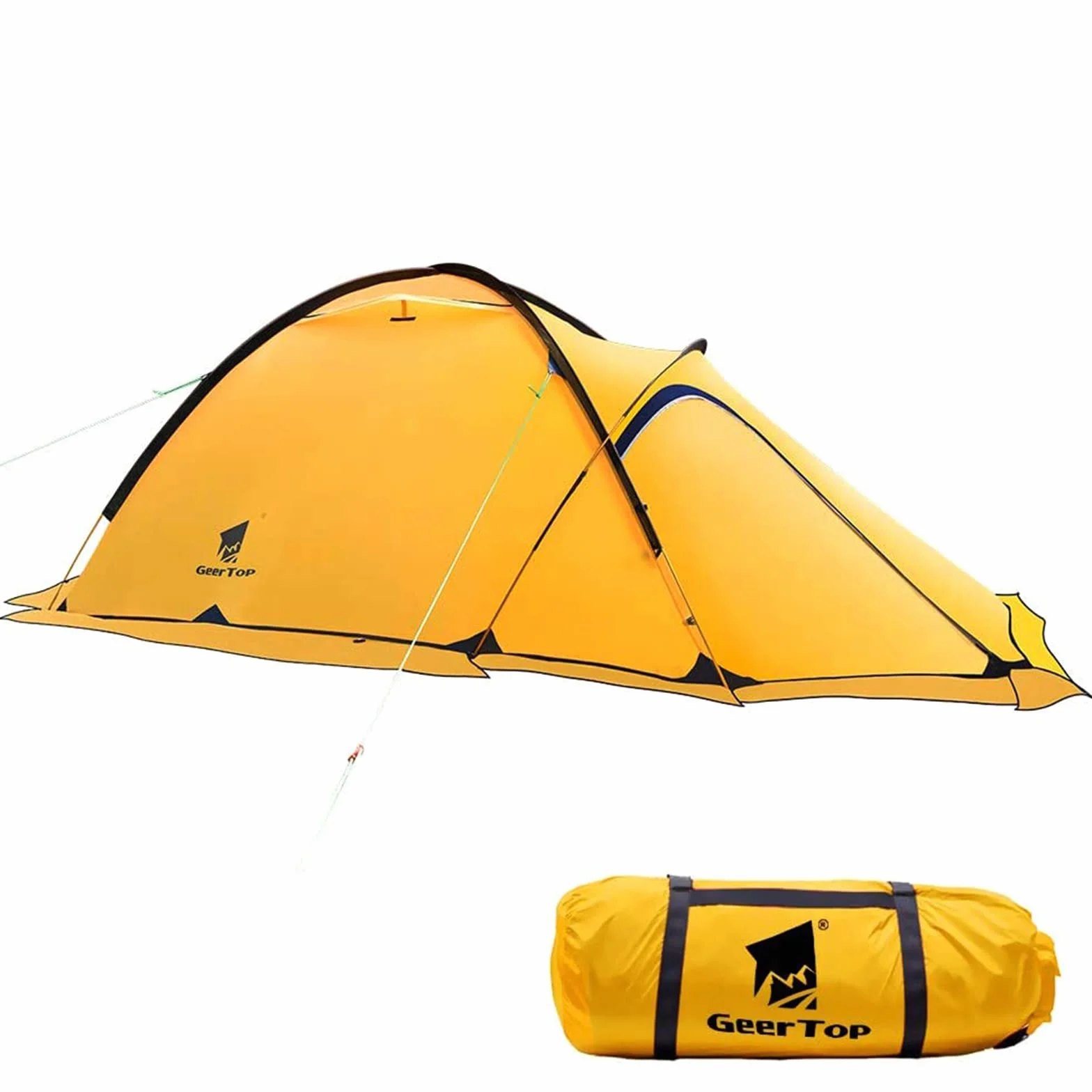 Waterproof 2 Person 4 Season Freestanding Backpacking Tent | Alpine-Ready Shelter, Fly-First Pitch, Double-Wall Design, 20D Ripstop Nylon, Gear Vestibule, Snow Skirt, Aluminum Frame