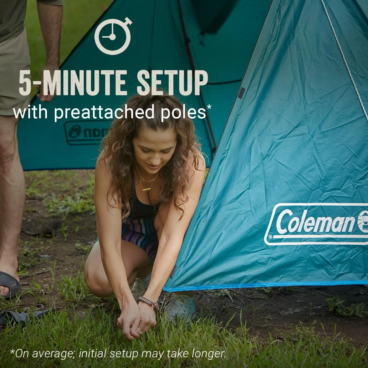 Skydome Tent with Full-Fly Weather Vestibule, Weatherproof 4/6 Person Tent Sets Up in 5 Minutes & Protects from Water, 20% More Headroom Than Traditional Shelters