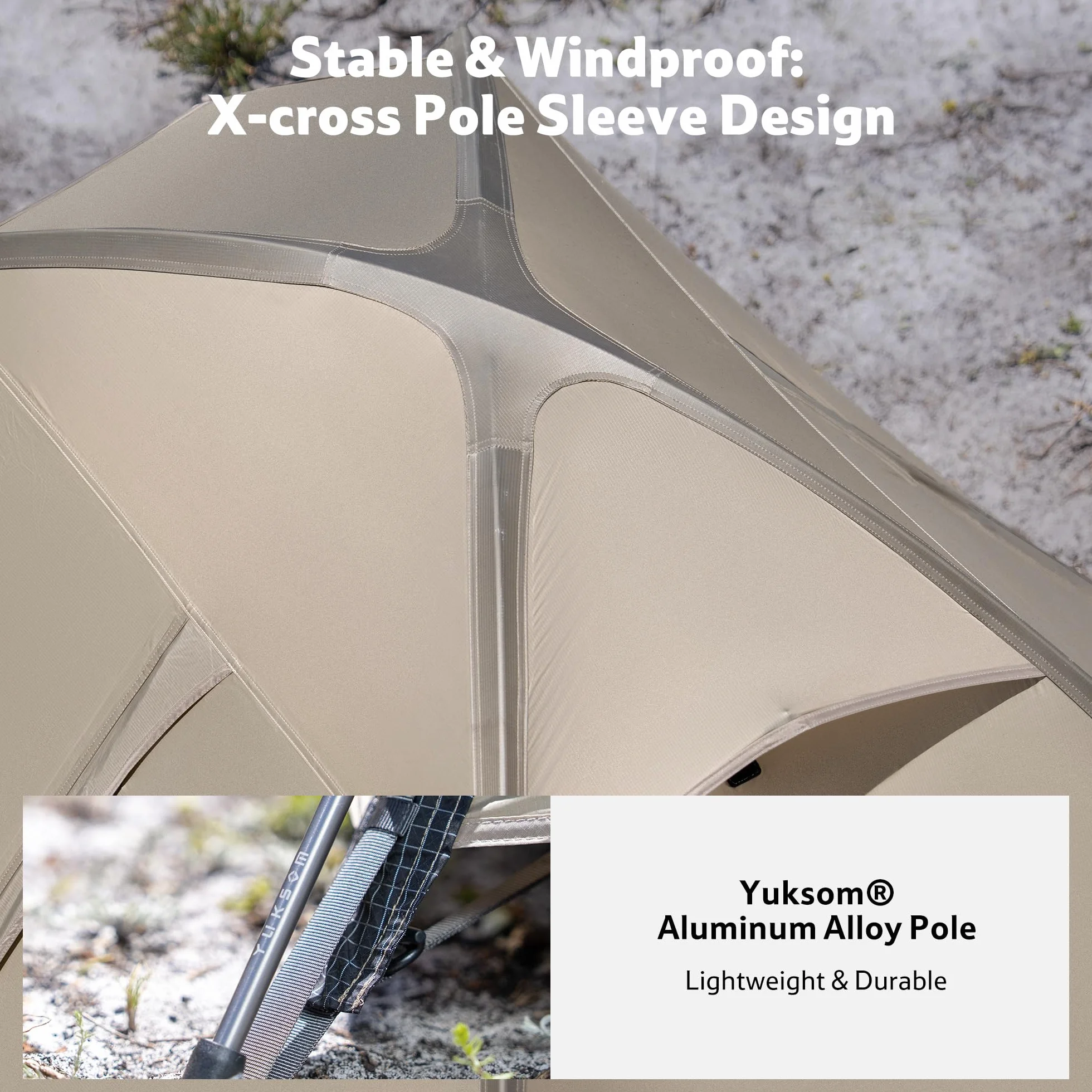 Giling 1/2 Person Backpacking Tent 4 Season Lightweight Tent for Hiking & Bikepacking Easy Setup 3000mm Waterproof Ultralight CampingTents for Outdoor Cycling