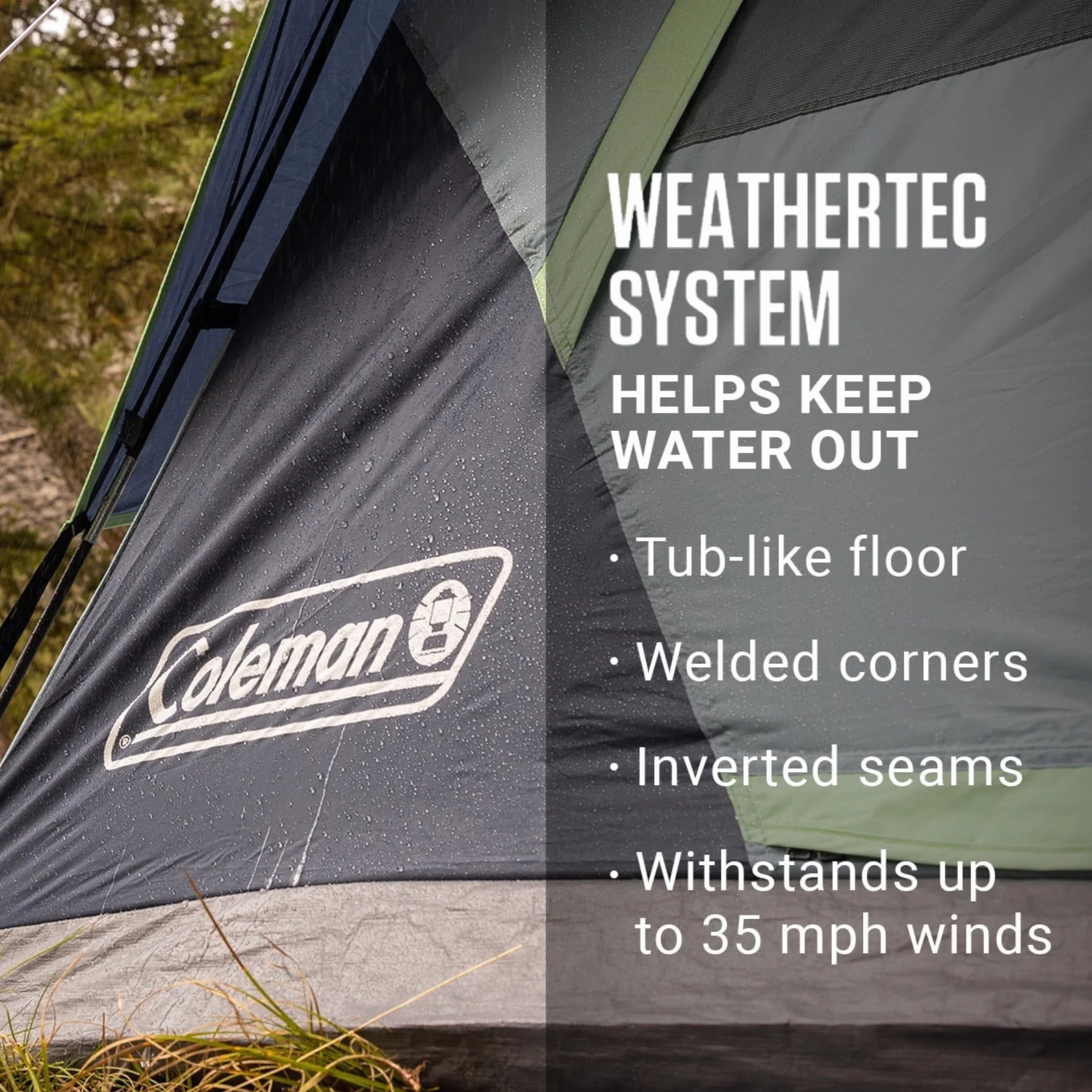 4/6/8/10 Person Skydome Dark Room Tent with Rainfly, 5 Minute Setup, Blocks 90% of Sunlight, 20% More Headroom Than Traditional Tents
