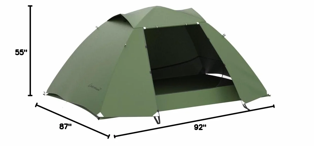 1/1.5/2/3/4/6 Person Lightweight Backpacking Tent, Camping Tent | Aluminum Pole, PU 5000, Easy Setup Tent, Ultralight, Durable, Waterproof, Compact, Freestanding, Two Doors, Hiking, Outdoor