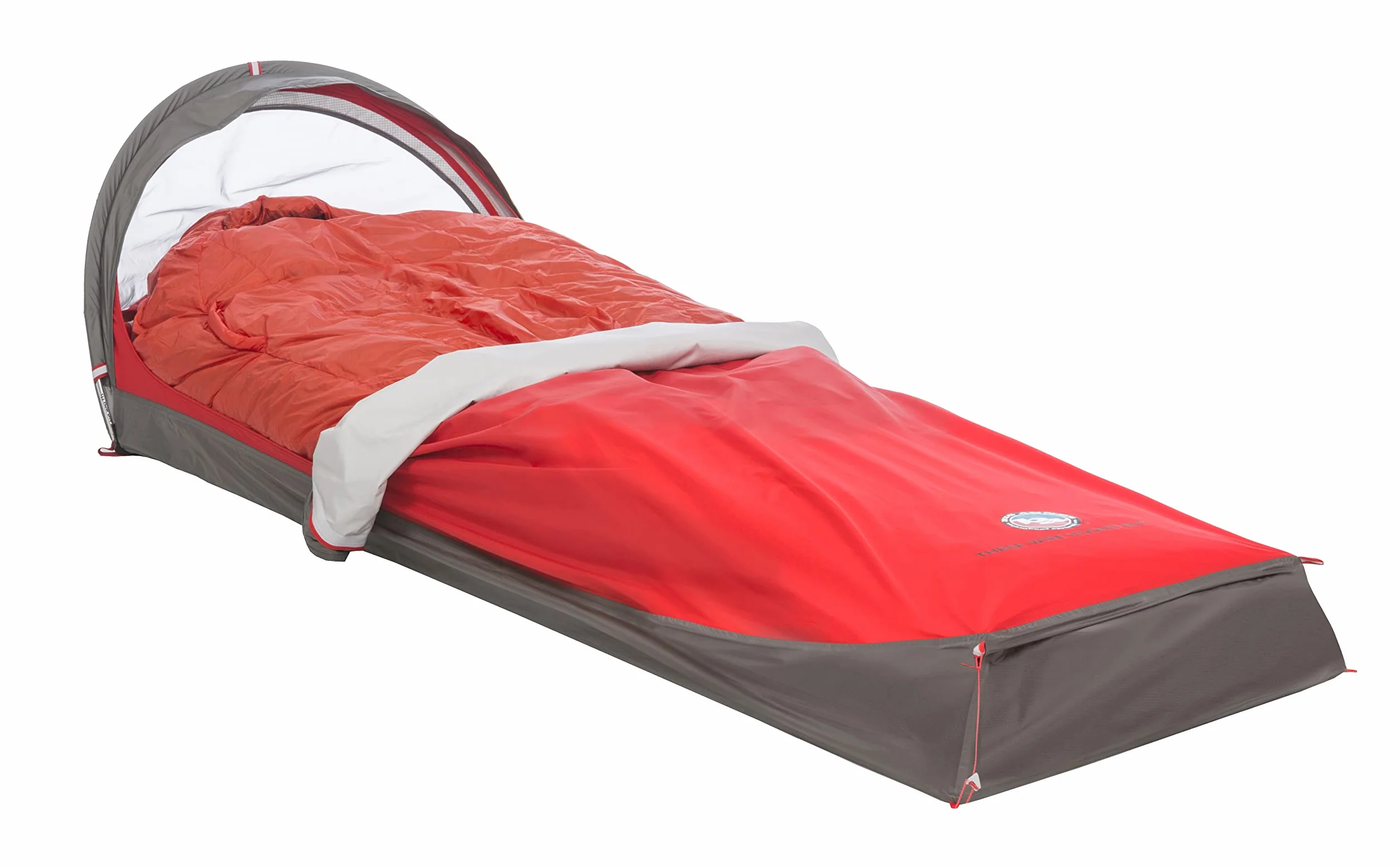 Three Wire Hooped Bivy - Four-Season Solo Shelter, Red | Lightweight waterproof bivy with a hooped pole, breathable fabric, and ventilated head window for four-season adventures