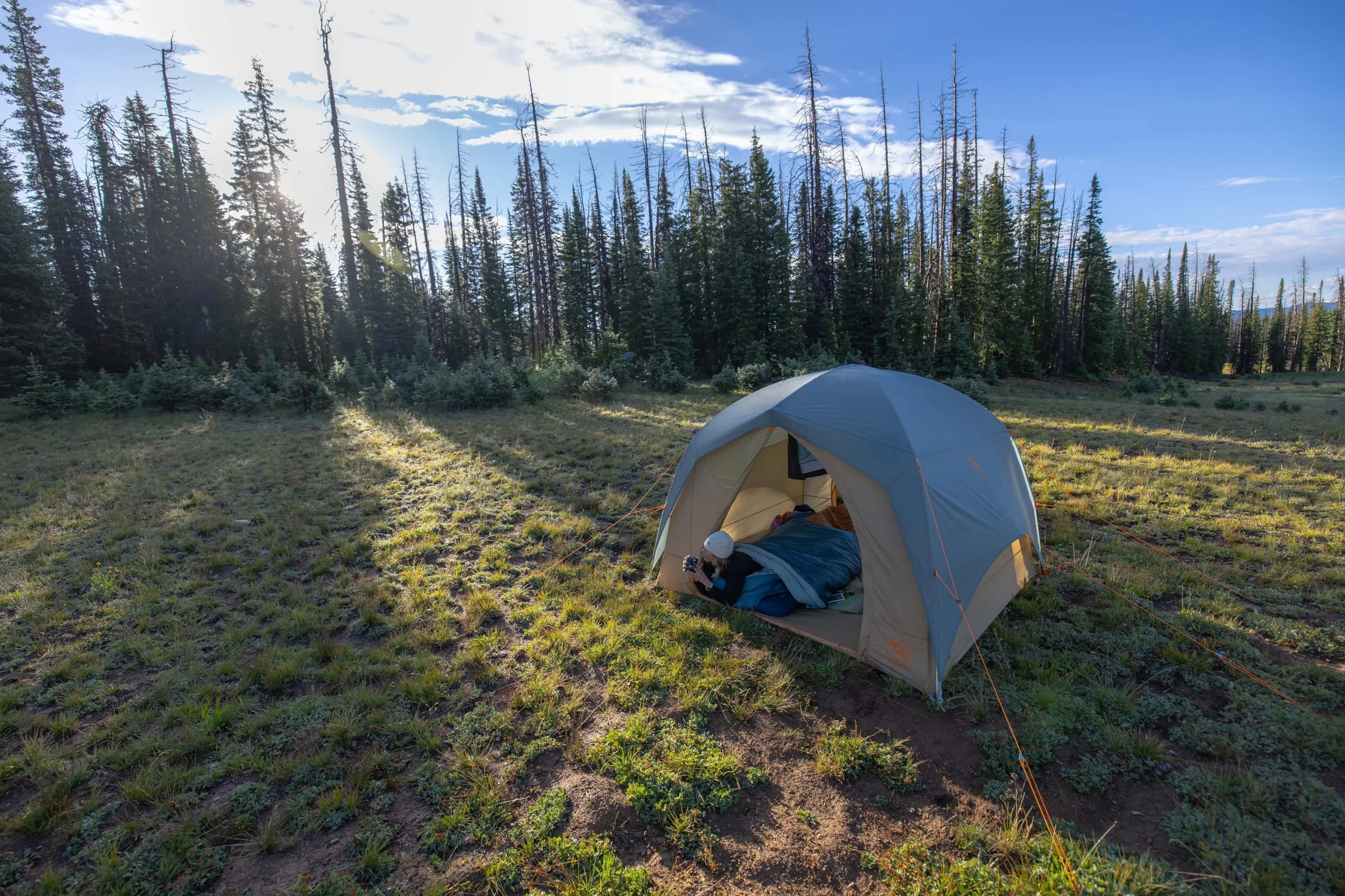 Echo Park - Camping Sleeping Bag | Extra-roomy design with Padlok system, Pillow Barn, draft collar and synthetic insulation for camping comfort