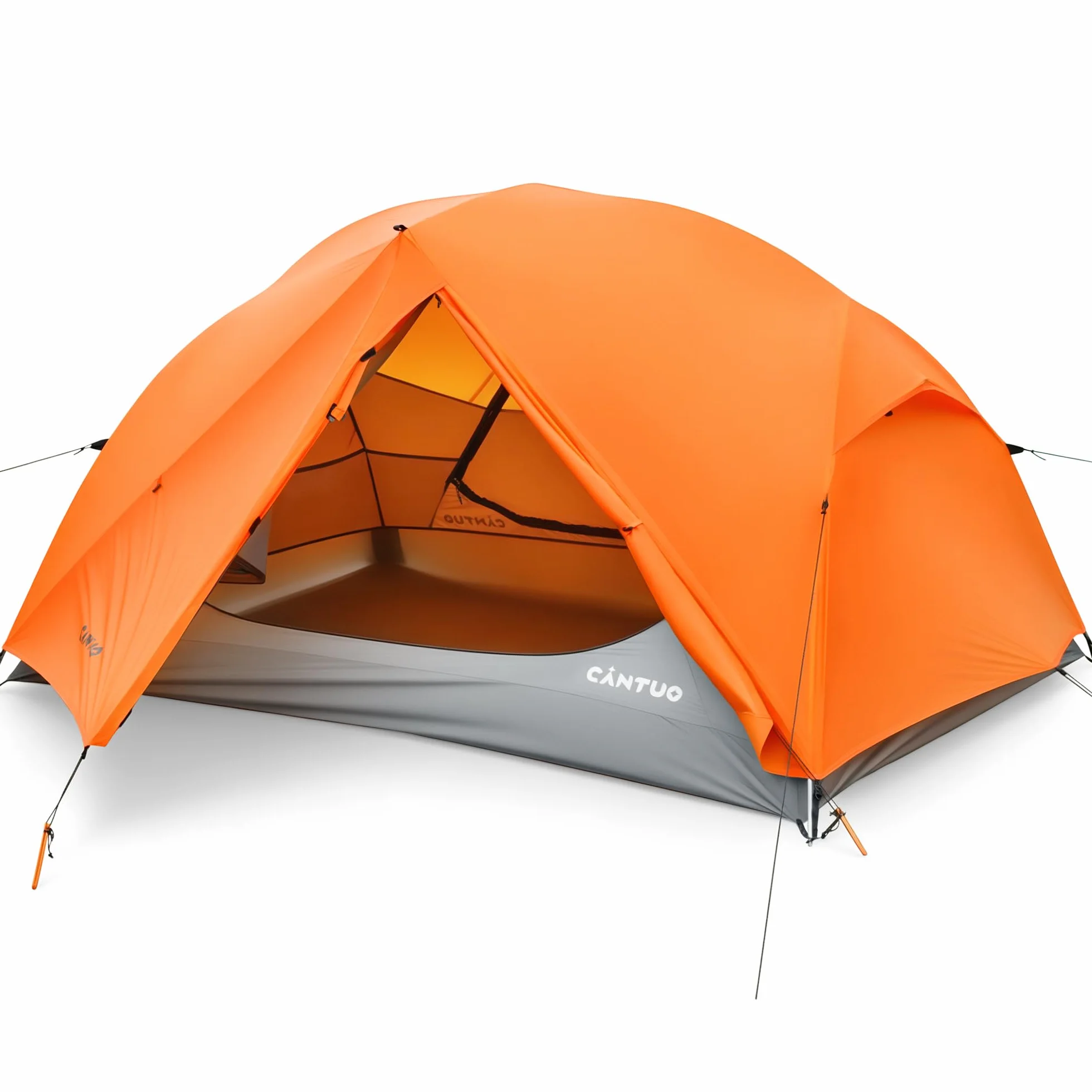 2/3 Person Tent Backpacking Tent with Footprint Ultralight 20D Nylon 4000mm Waterproof & Windproof Two Person Tent