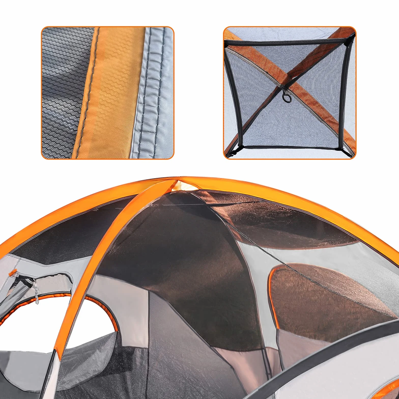 Camping Tent, 3-Season Dome Design with Rainfly