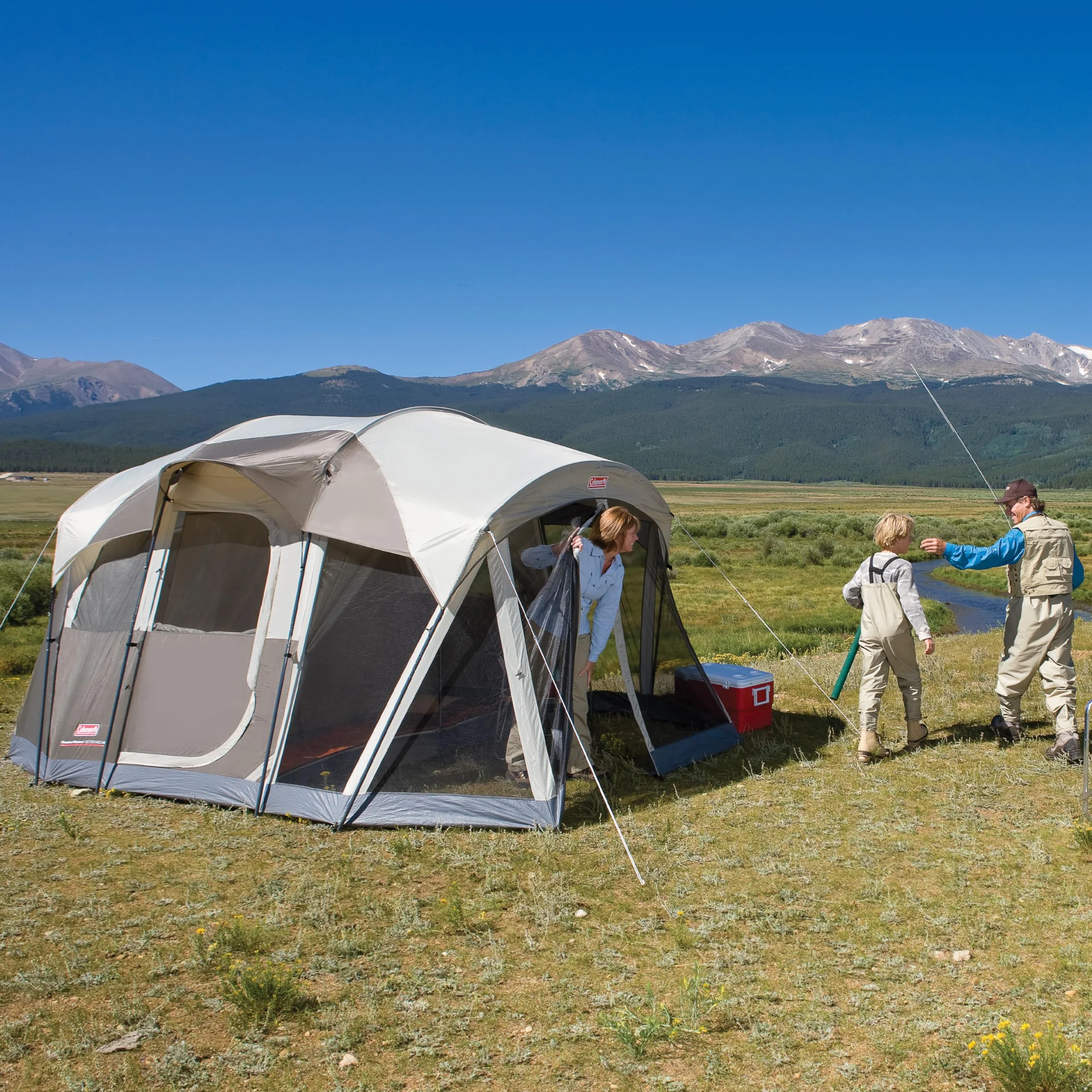 WeatherMaster Camping Tent with Screened Porch, Weatherproof Tent with Screen Room, Rainfly & Carry Bag Included, Made Without PFAS Chemicals