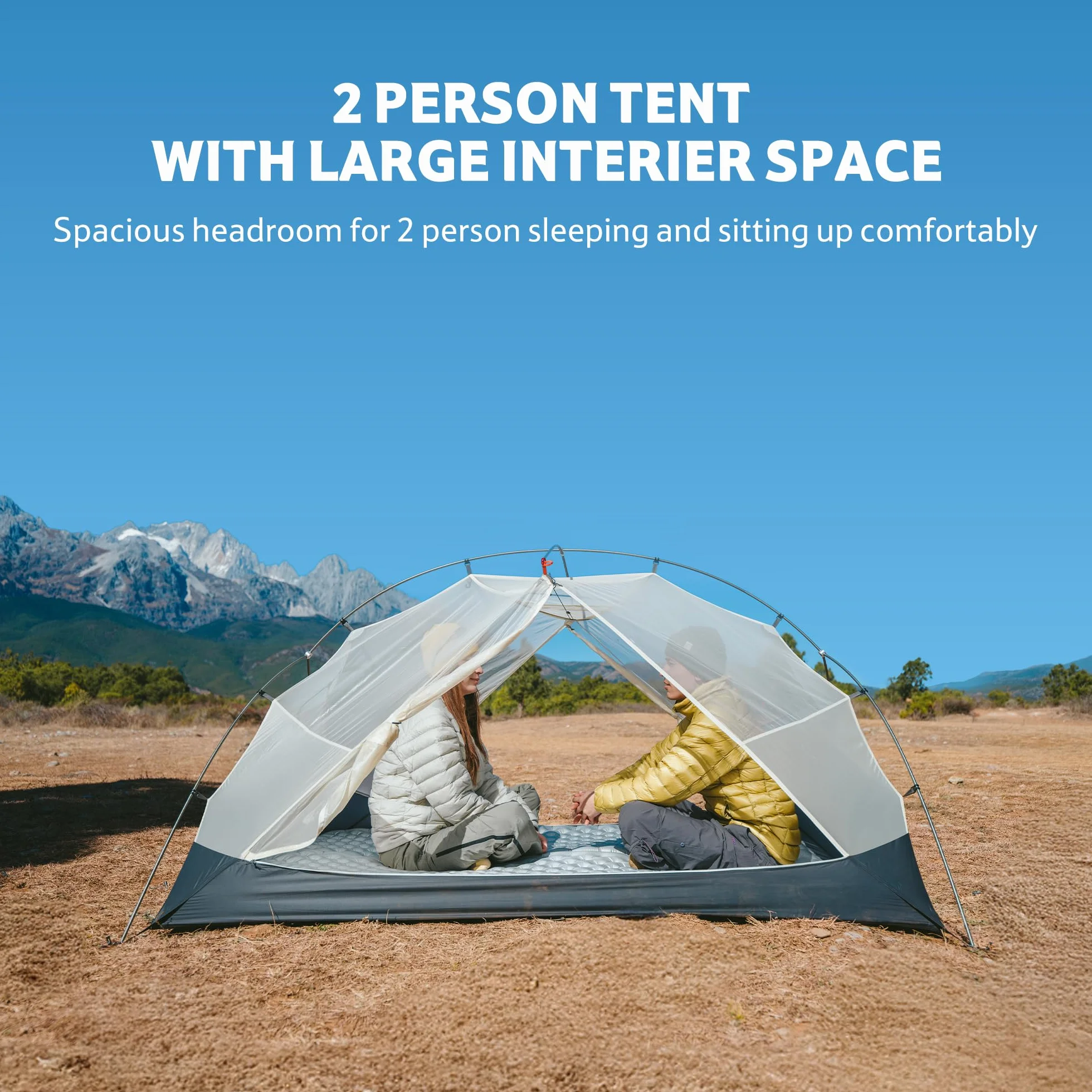 Mongar Upgraded 1/2/3 Person Backpacking Tent, Waterproof Lightweight Camping Tent with Footprint