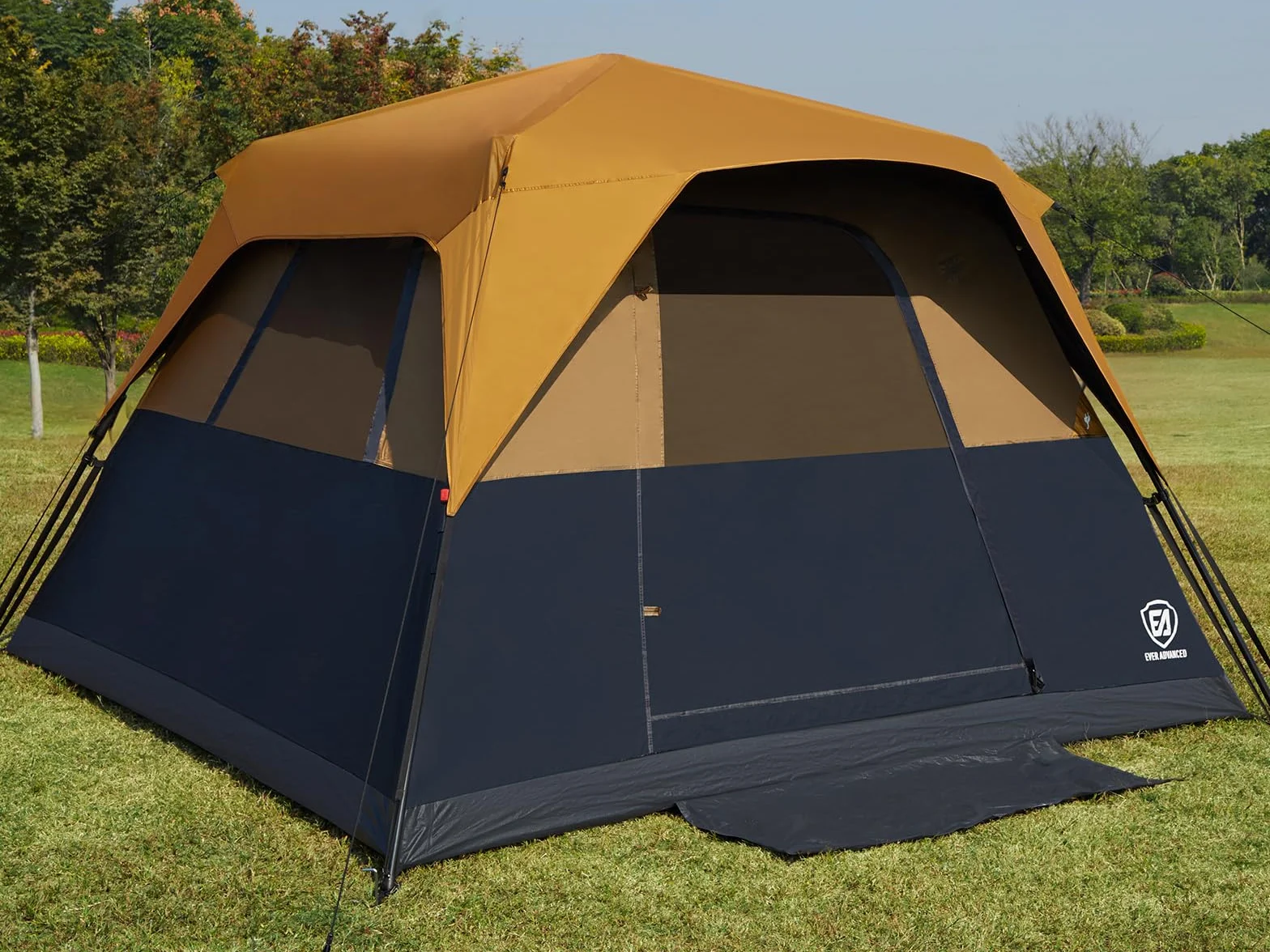 6 Person Camping Tent, Blackout Design Tent for Camping Instant Cabin Tents for Family with Rainfly, 60s Easy Setup, Water-Resistant