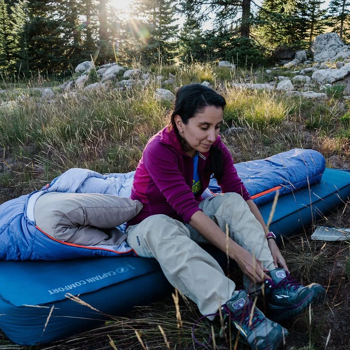 Captain Comfort Deluxe Camp - Sleeping Pad | Built for all-weather comfort with high-density foam, a stretch top, and dual valves for easy firmness adjustment