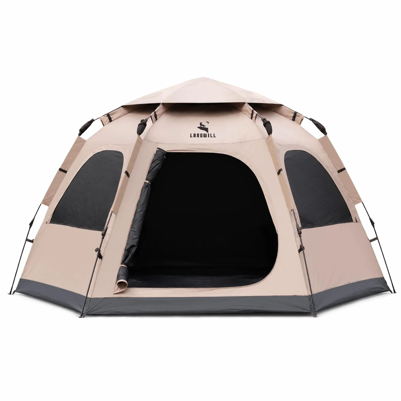 2/4 Person Blackout Easy Setup Instant Pop Up Tents for Camping | 45s Quick Setup Automatic Camping Tent, 3000mm Water-Resistant & UV Protection, Light-Blocking Dome Tent with Rainfly