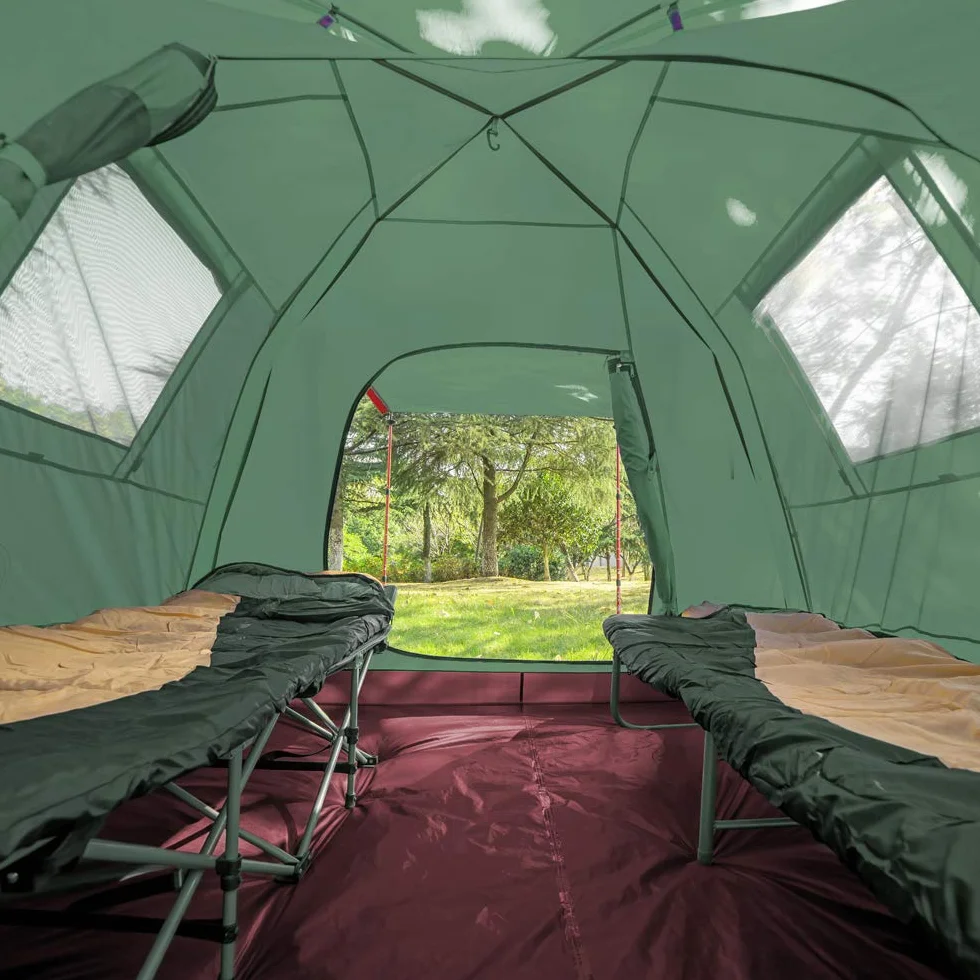 2／4 Person Camping Tent Outdoor Waterproof Family Large Tents 2/4 People Easy Setup Tent with Porch Double Layer | Outdoor