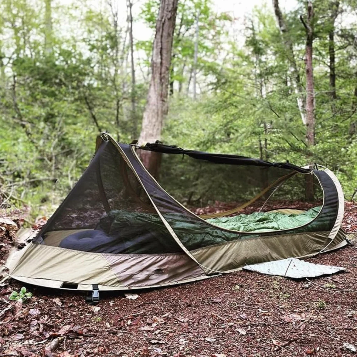 Easy Set Up Ultralight Bivy Tent for Camping, 1 Person Pop Up Backpacking Tent for Camping/bivy/Hiking, Waterproof & Mosquito Proof Outdoor Shelter